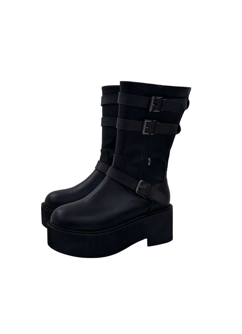 ASON MAYA MIDI BUCKLE BOOTS