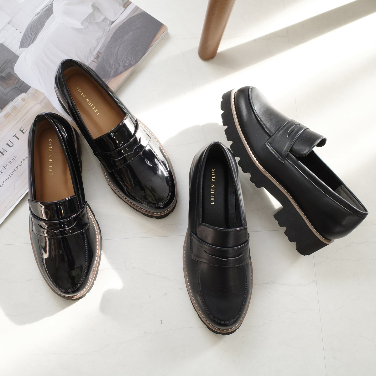 經典設計 輕量厚底樂福鞋 【SY405】