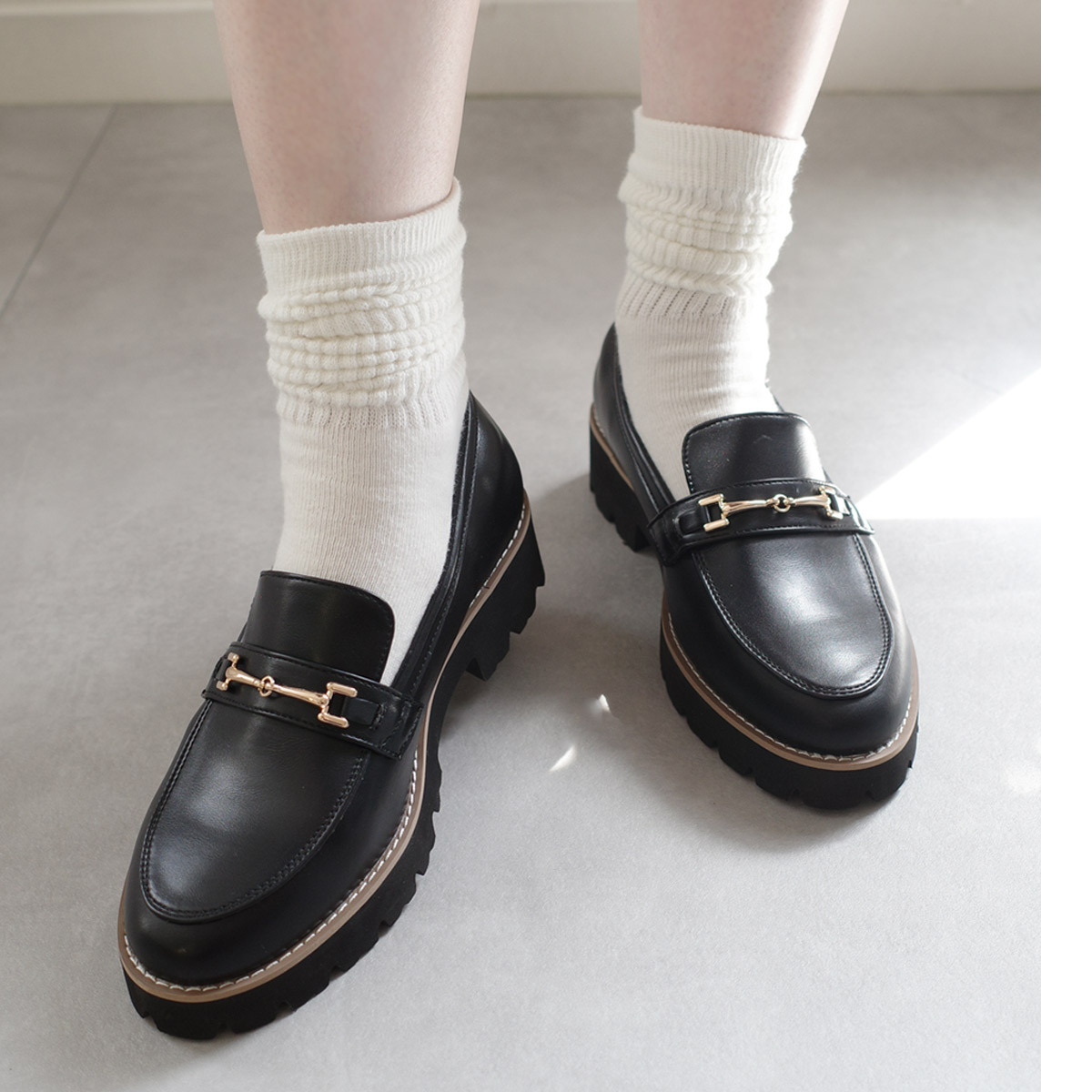 經典設計 輕量厚底樂福鞋 【SY405】