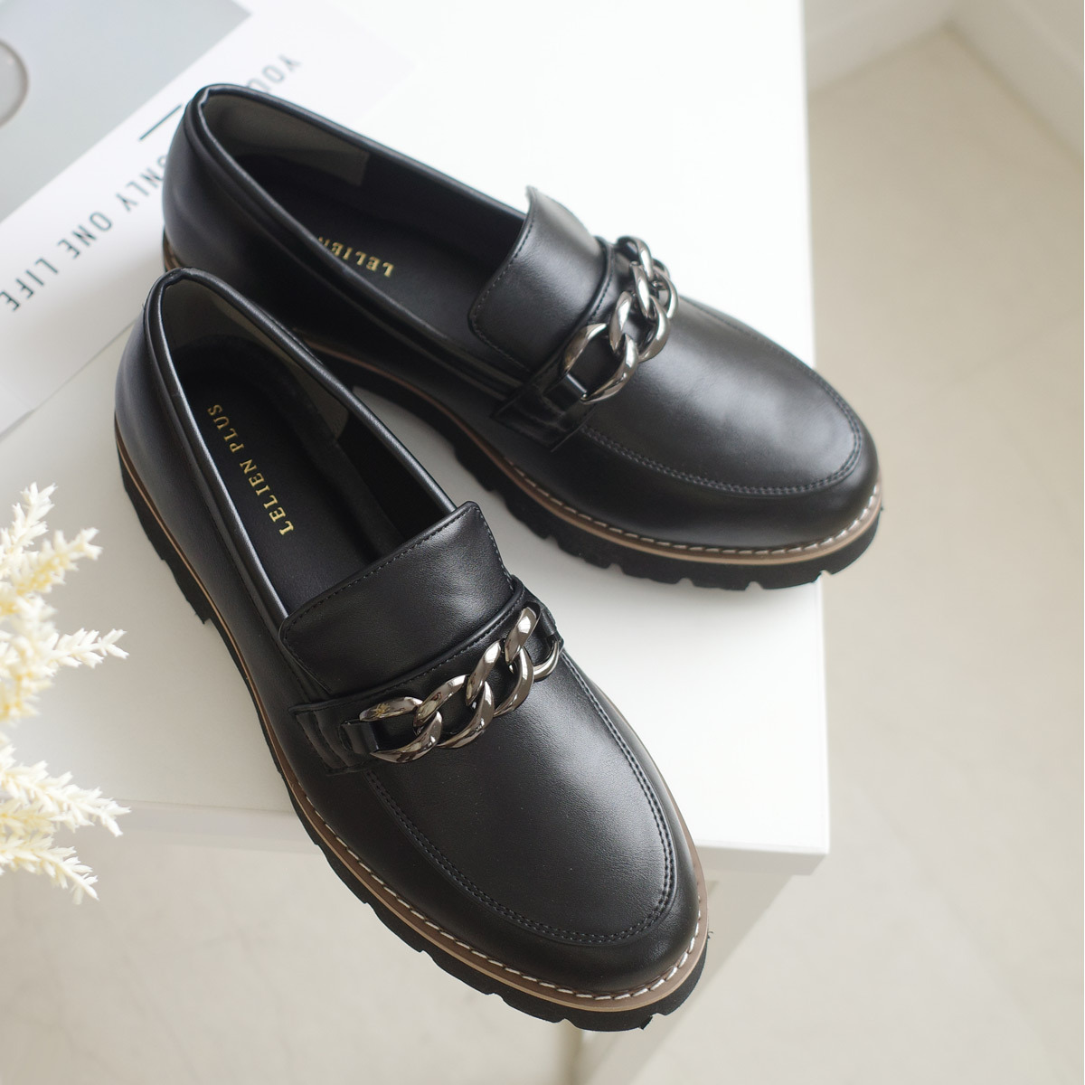 經典設計 輕量厚底樂福鞋 【SY405】