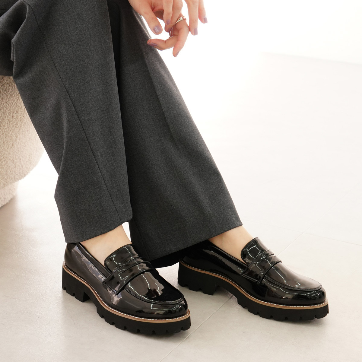 經典設計 輕量厚底樂福鞋 【SY405】