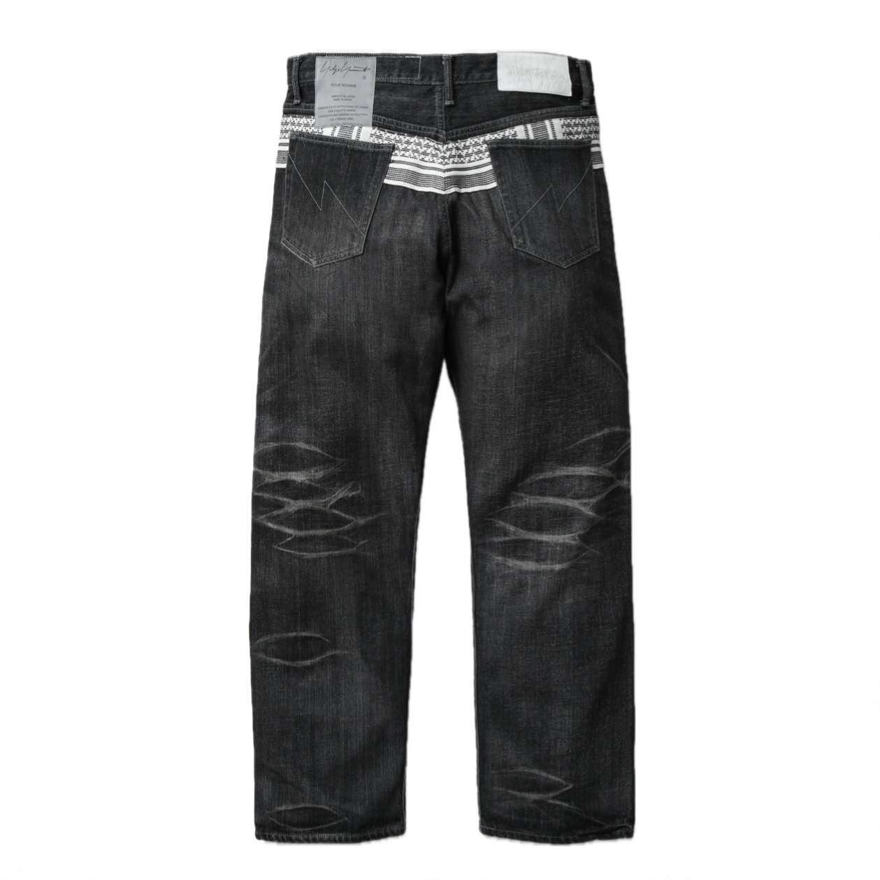 -(B4e01)-NEIGHBORHOOD NH X YOHJI YAMAMOTO POUR HOMME SAVAGE DENIM DP BASIC PANTS NBHD 山本耀司 聯名款 牛王 深寬版-252XBYYN-PTM01S