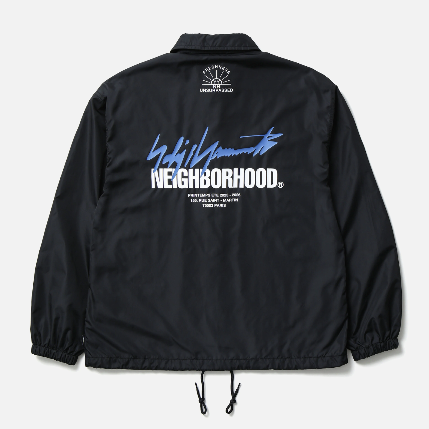 -(B6c)-NEIGHBORHOOD NH X YOHJI YAMAMOTO POUR HOMME WINDBREAKER JACKET NBHD 山本耀司 聯名款 教練外套-252SPYYN-JKM01S