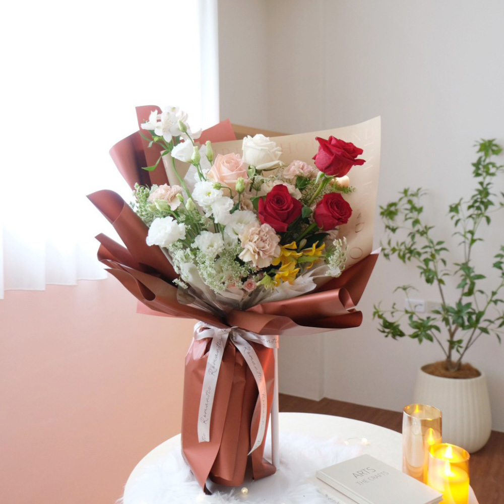 鮮花 / 溫柔紅玫瑰花束（進口紅玫瑰）