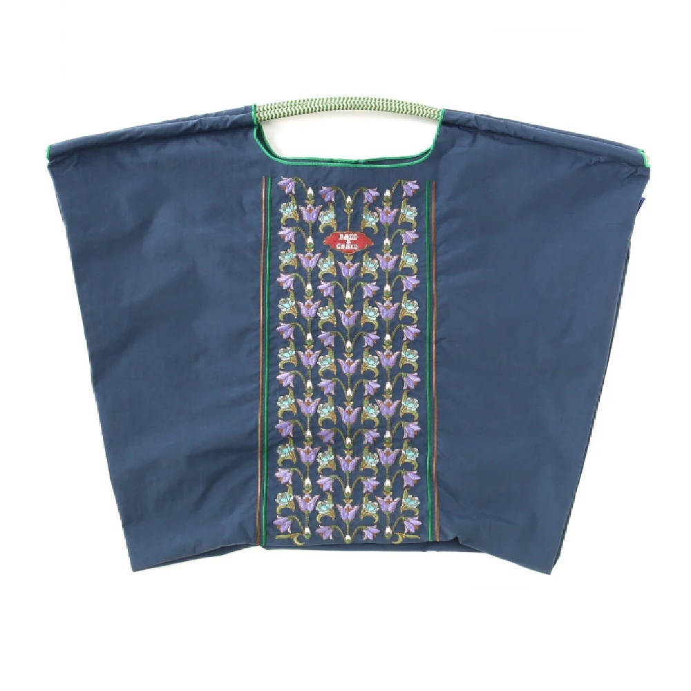Ball＆Chain 刺繡環保購物袋 L號 - 海軍藍 (30117032)