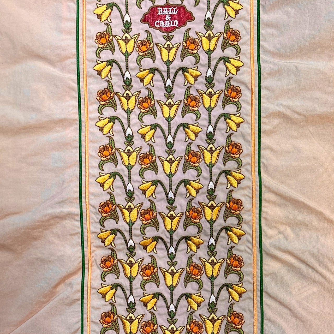 Ball＆Chain 刺繡環保購物袋 L號 - 淺褐 (30117059)