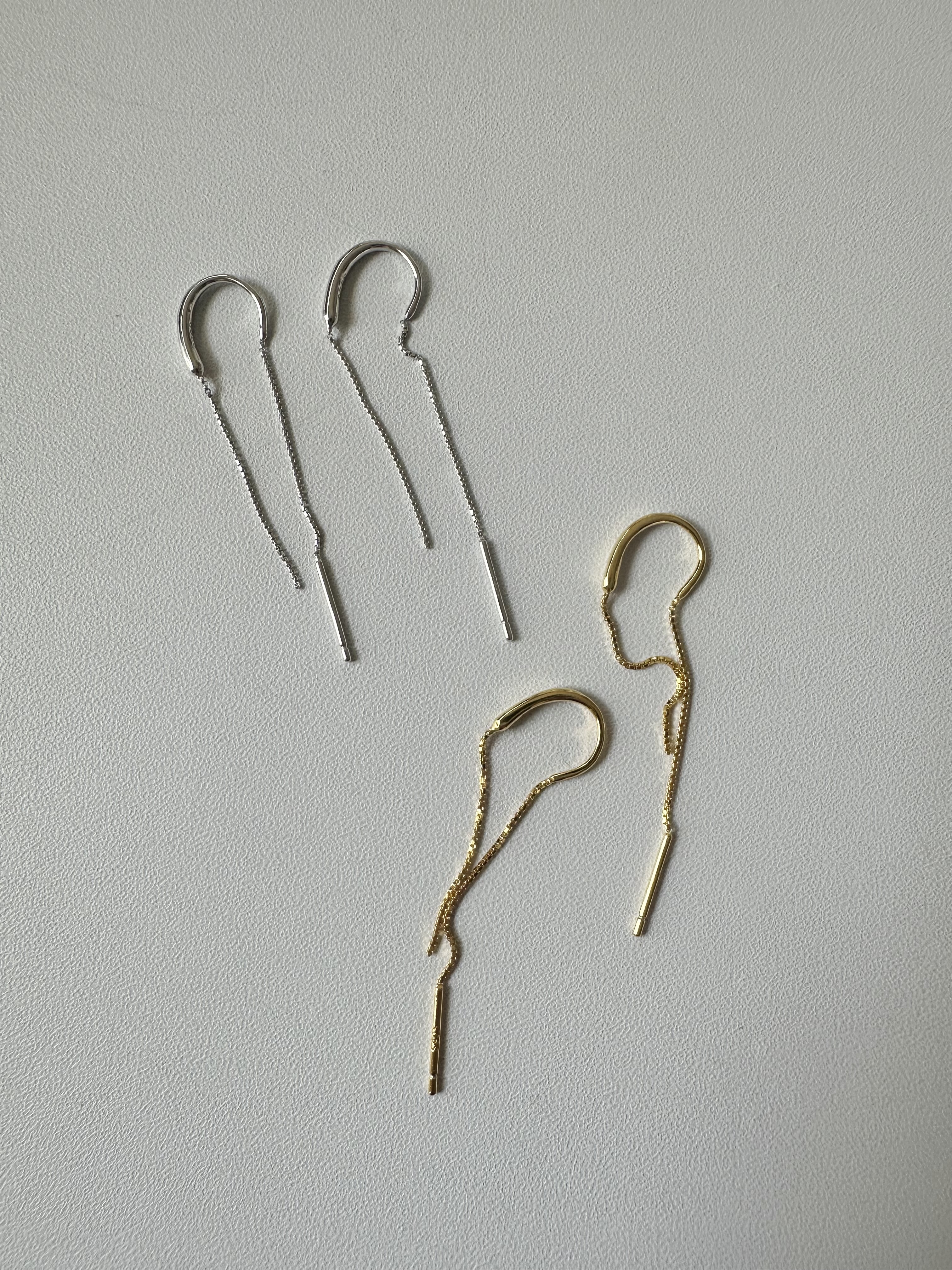 S925 long threader pierce