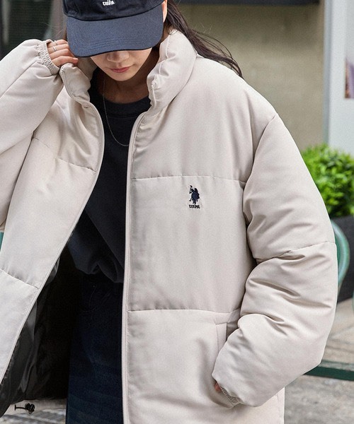 日本 U.S. POLO ASSN 立領 鋪棉 外套