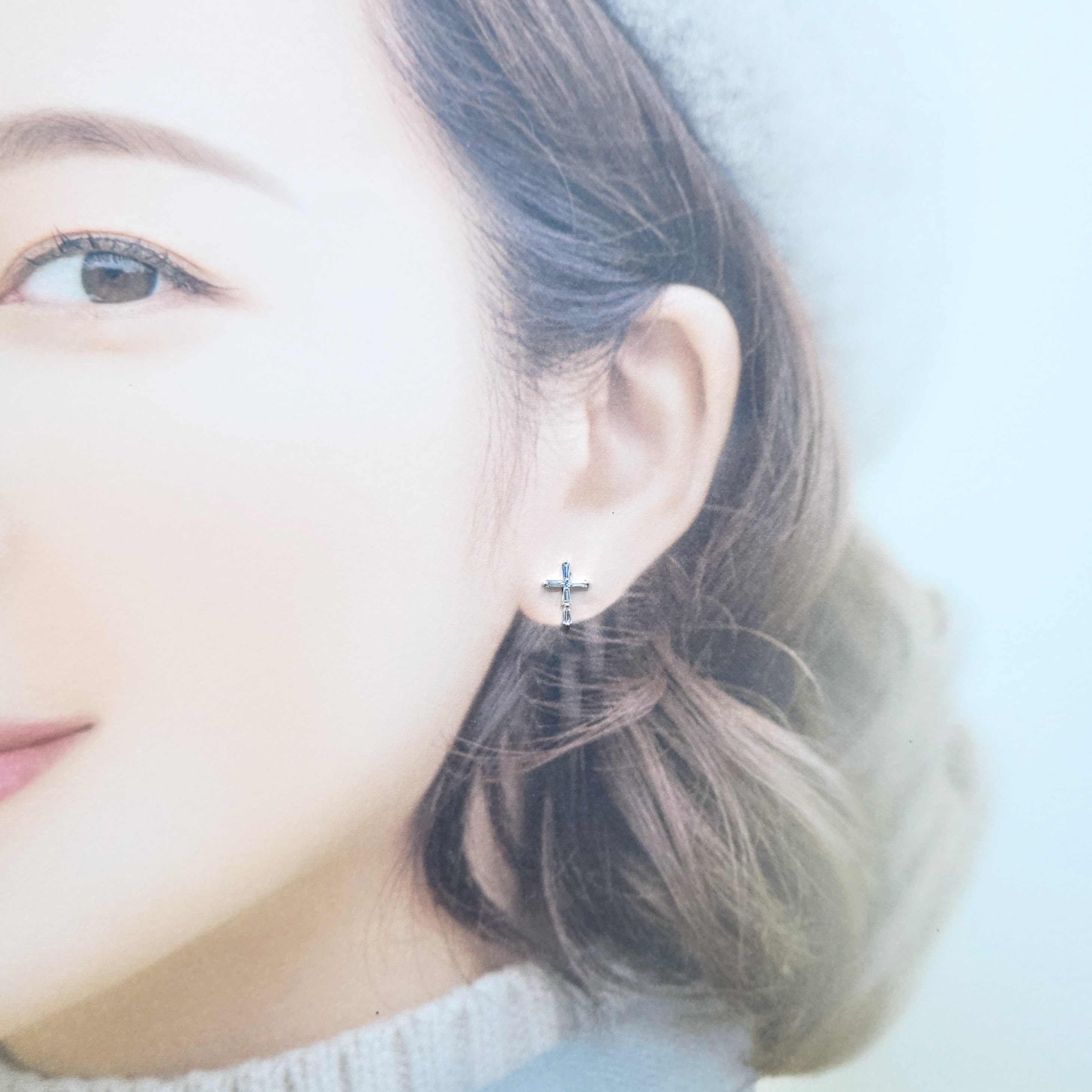 18K White Gold 0.37ct Baguette Diamond Earrings