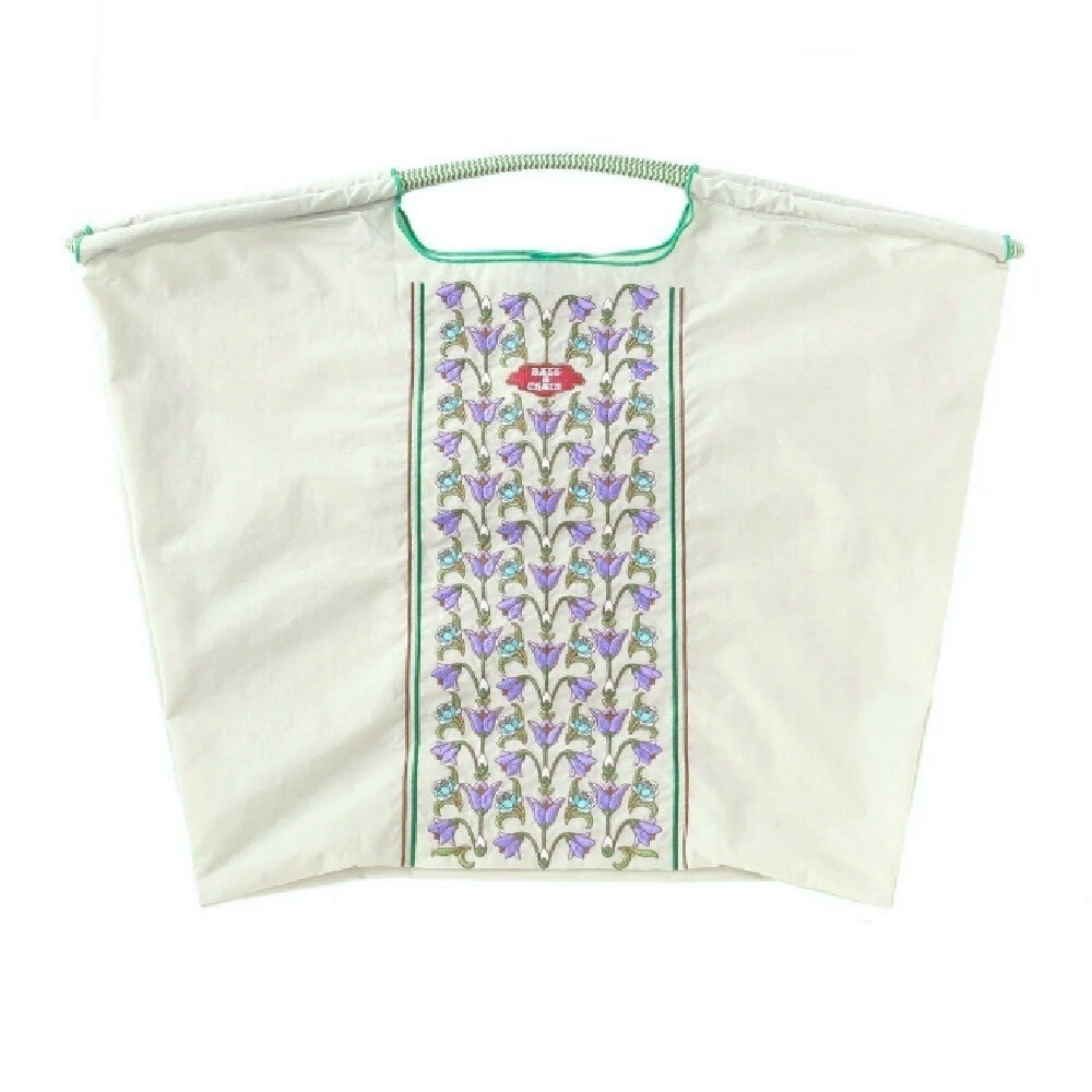 Ball＆Chain 刺繡環保購物袋 L號 - 淺灰 (30117084)