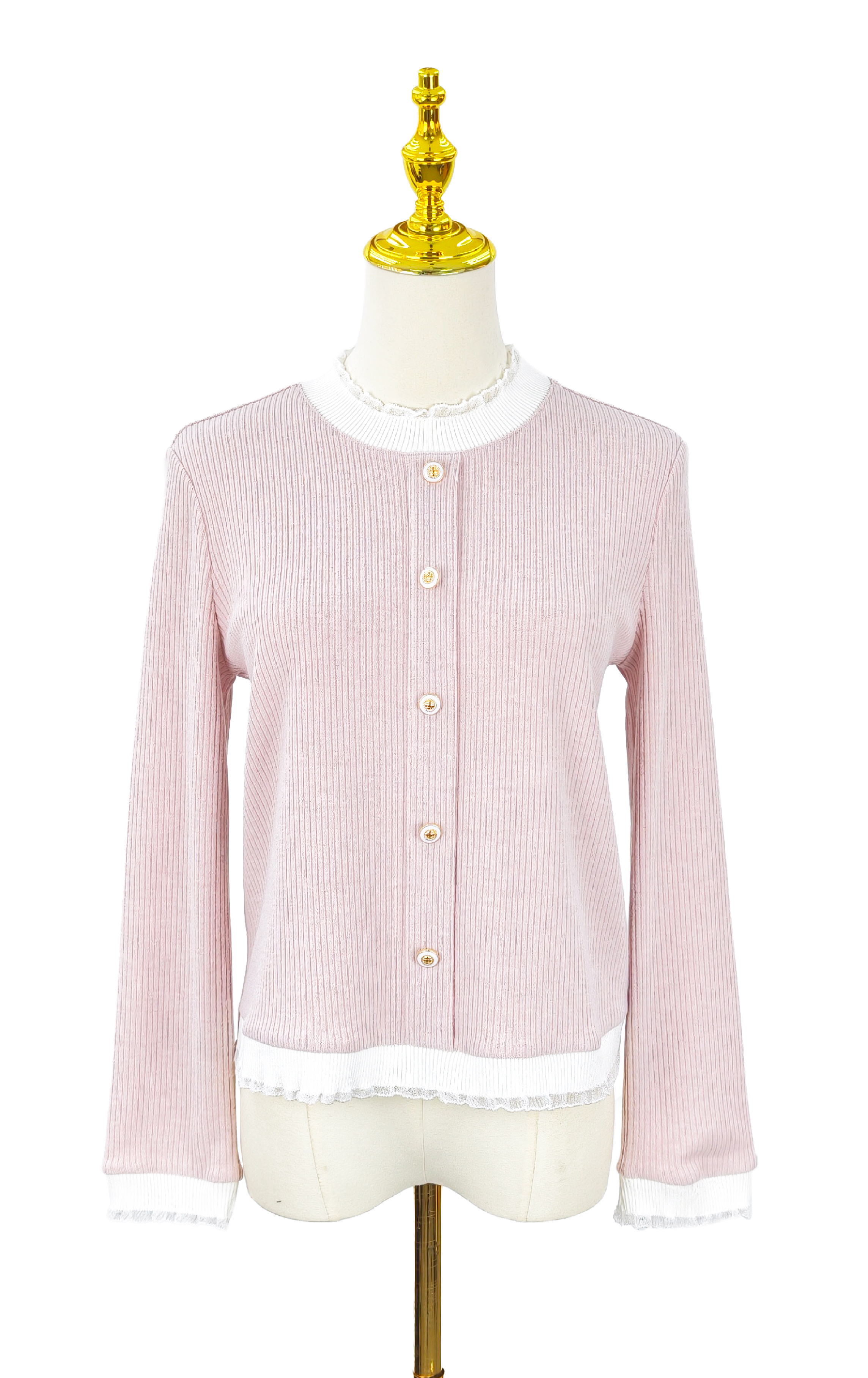 撞色邊針織上衣 LT0852