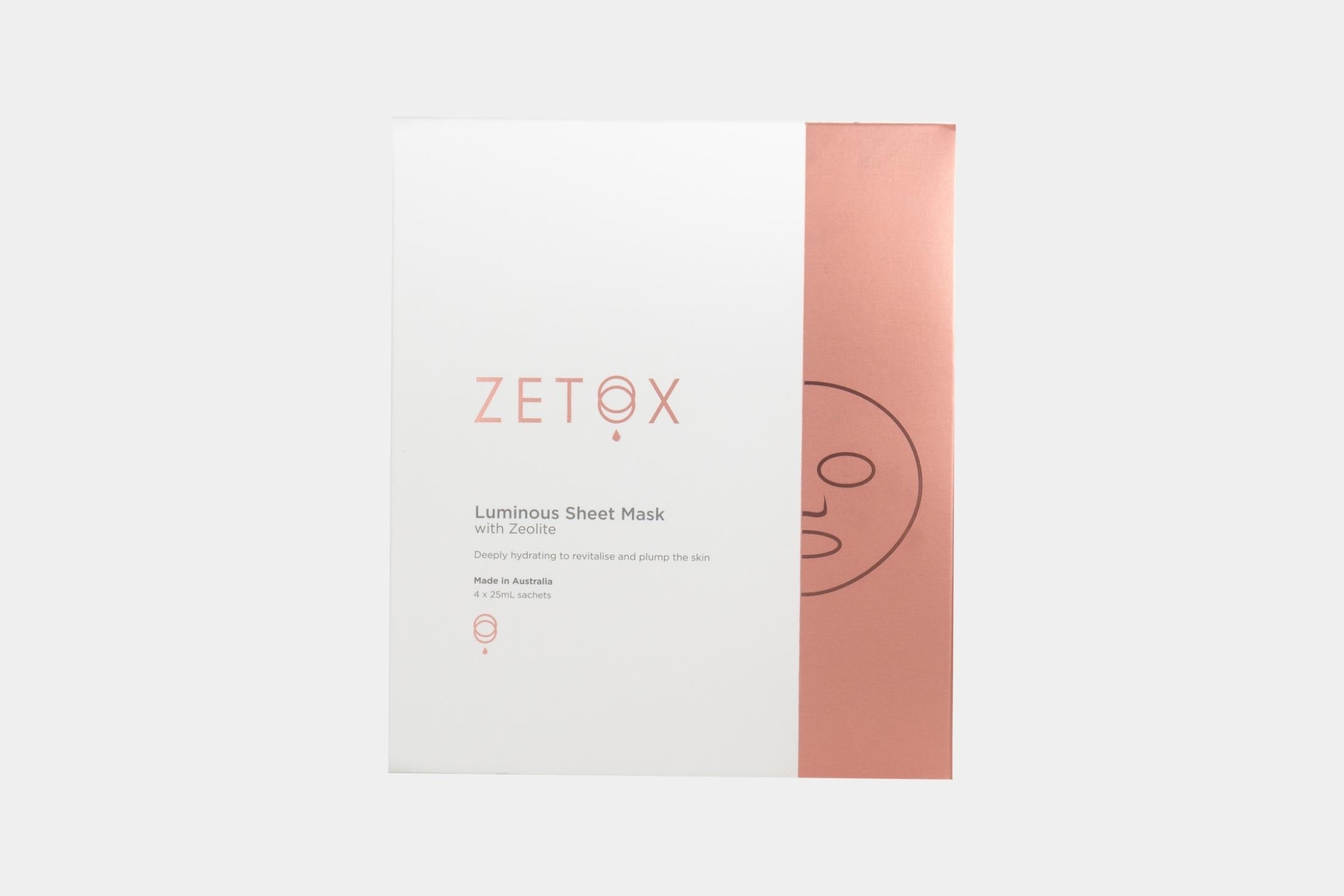 ZTSM25MLs4- Zetox Luminous Sheet Mask 片狀亮白面膜 25mlx4 (E7)