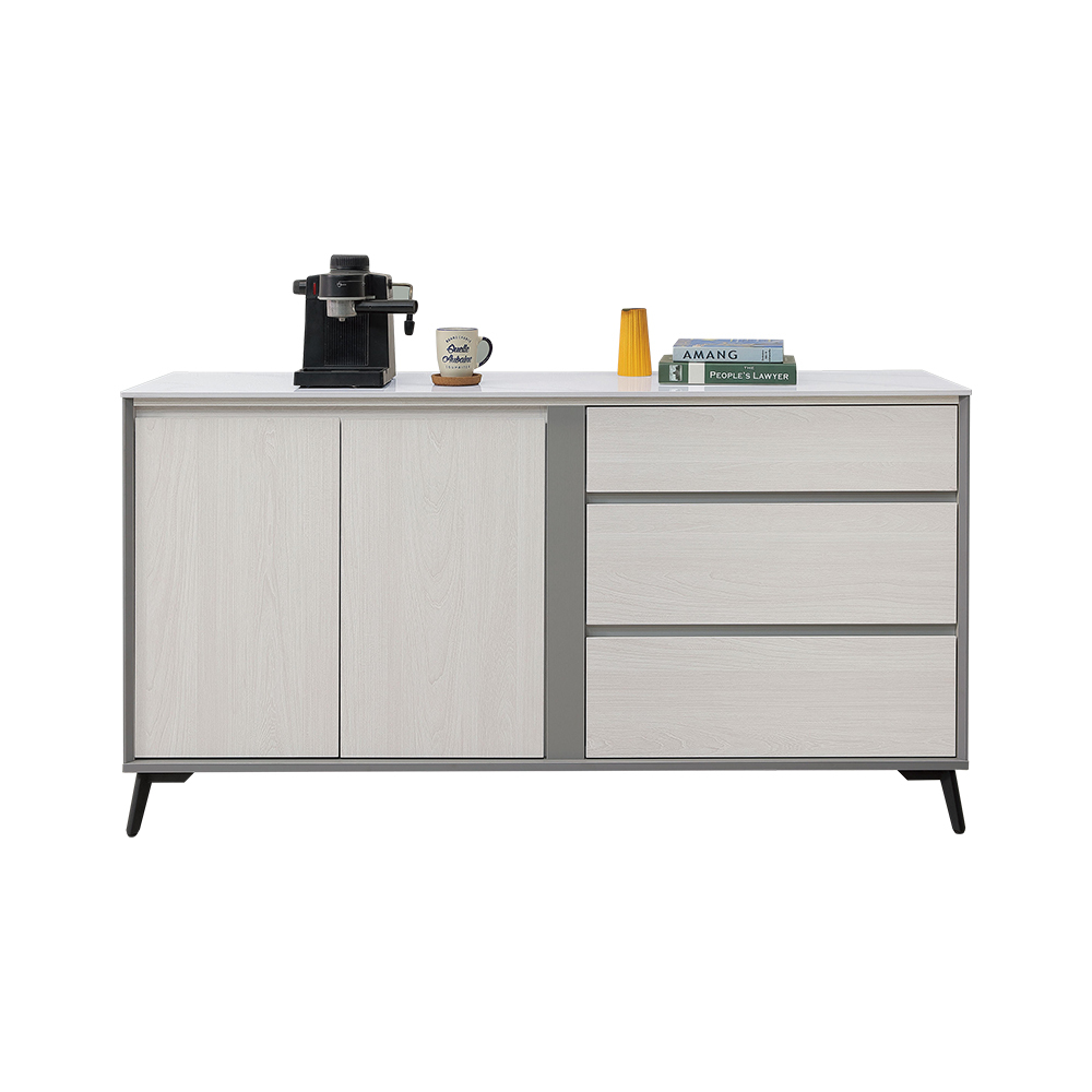 卡蘿5.3尺岩板收納餐櫃/碗盤櫃/置物矮櫃/電器櫃/玄關櫃(下座)