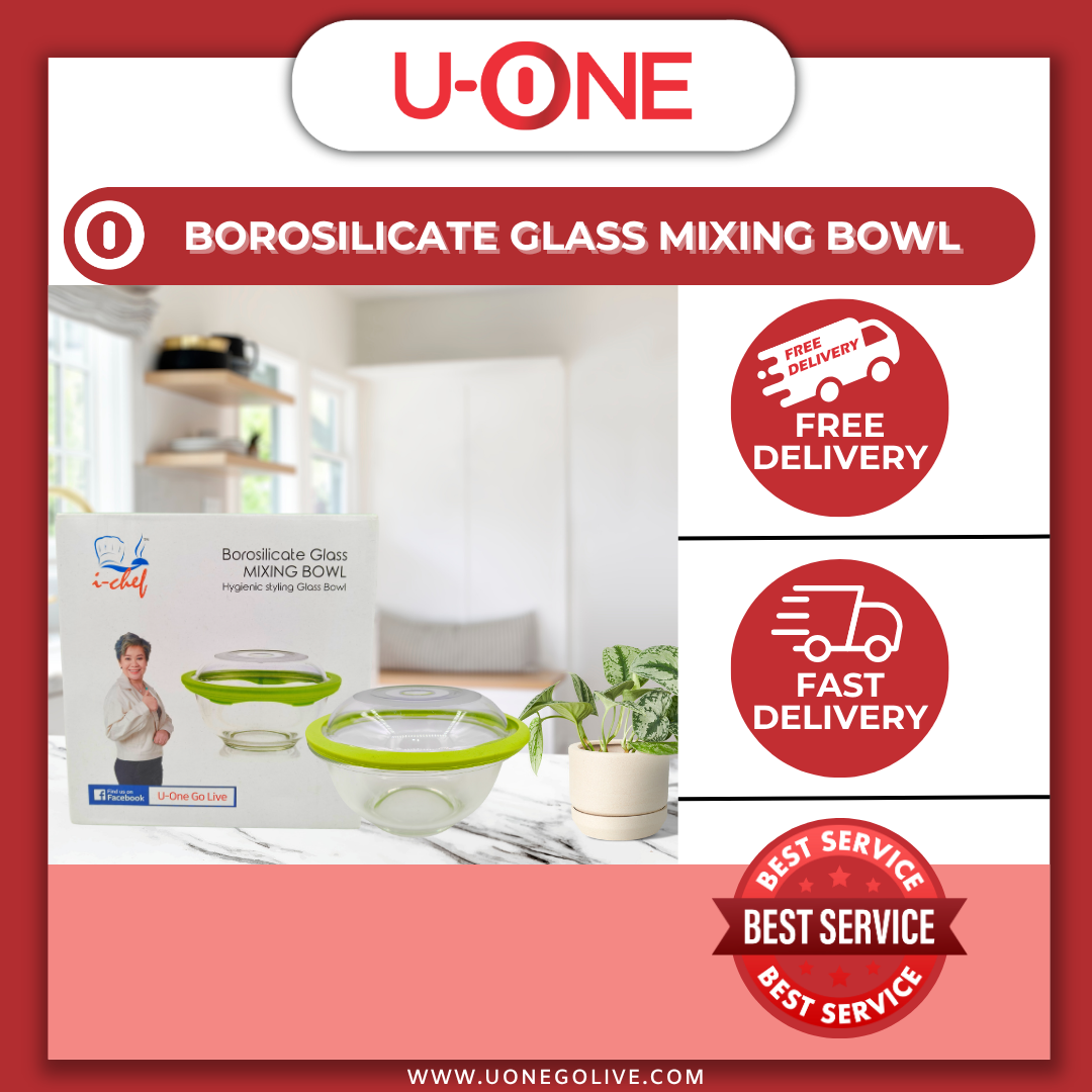U-ONE | Korea | Kitchenware | Borosilicate Glass Mixing Bowl | 800ml
