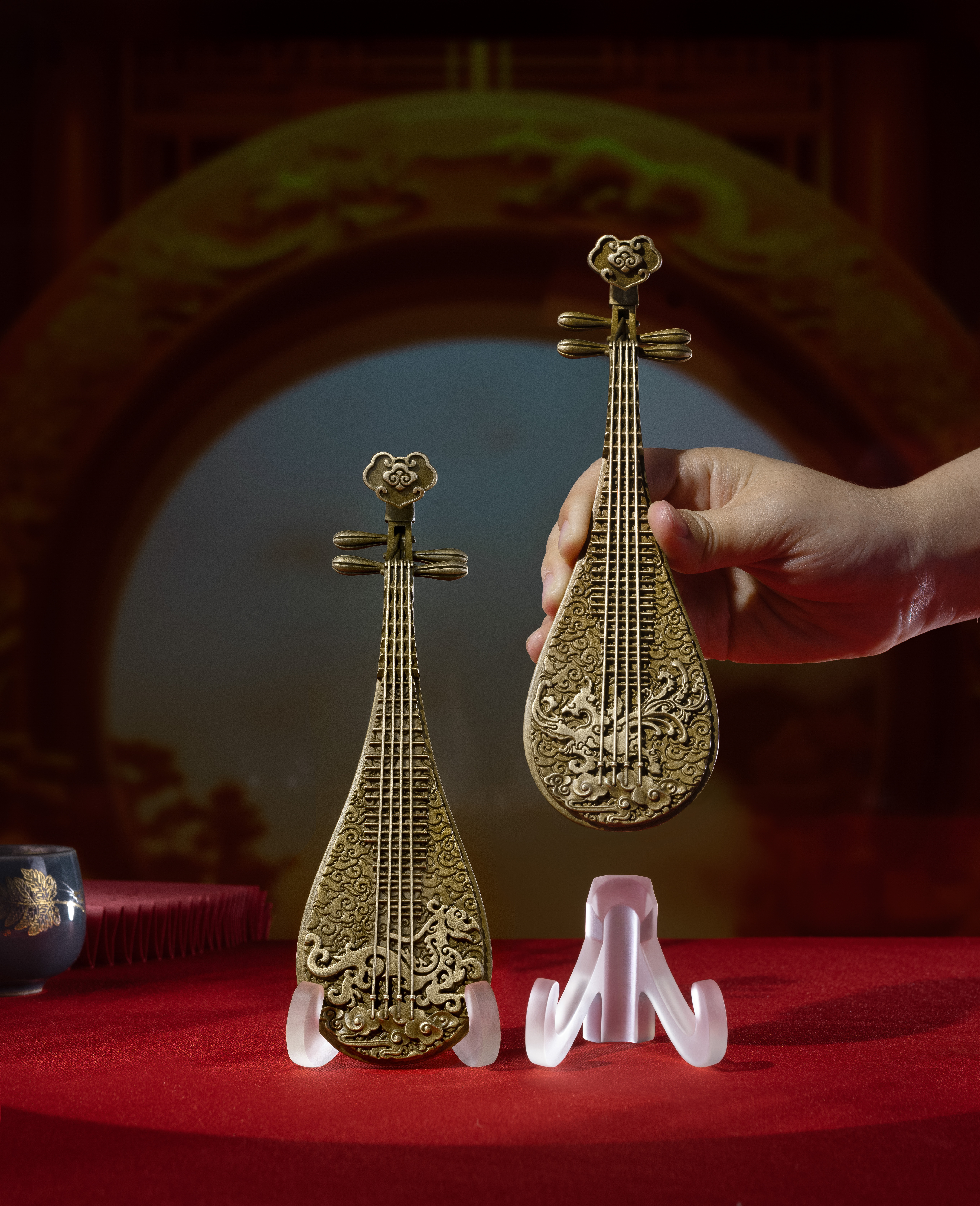 龍鳳琵琶(一對)