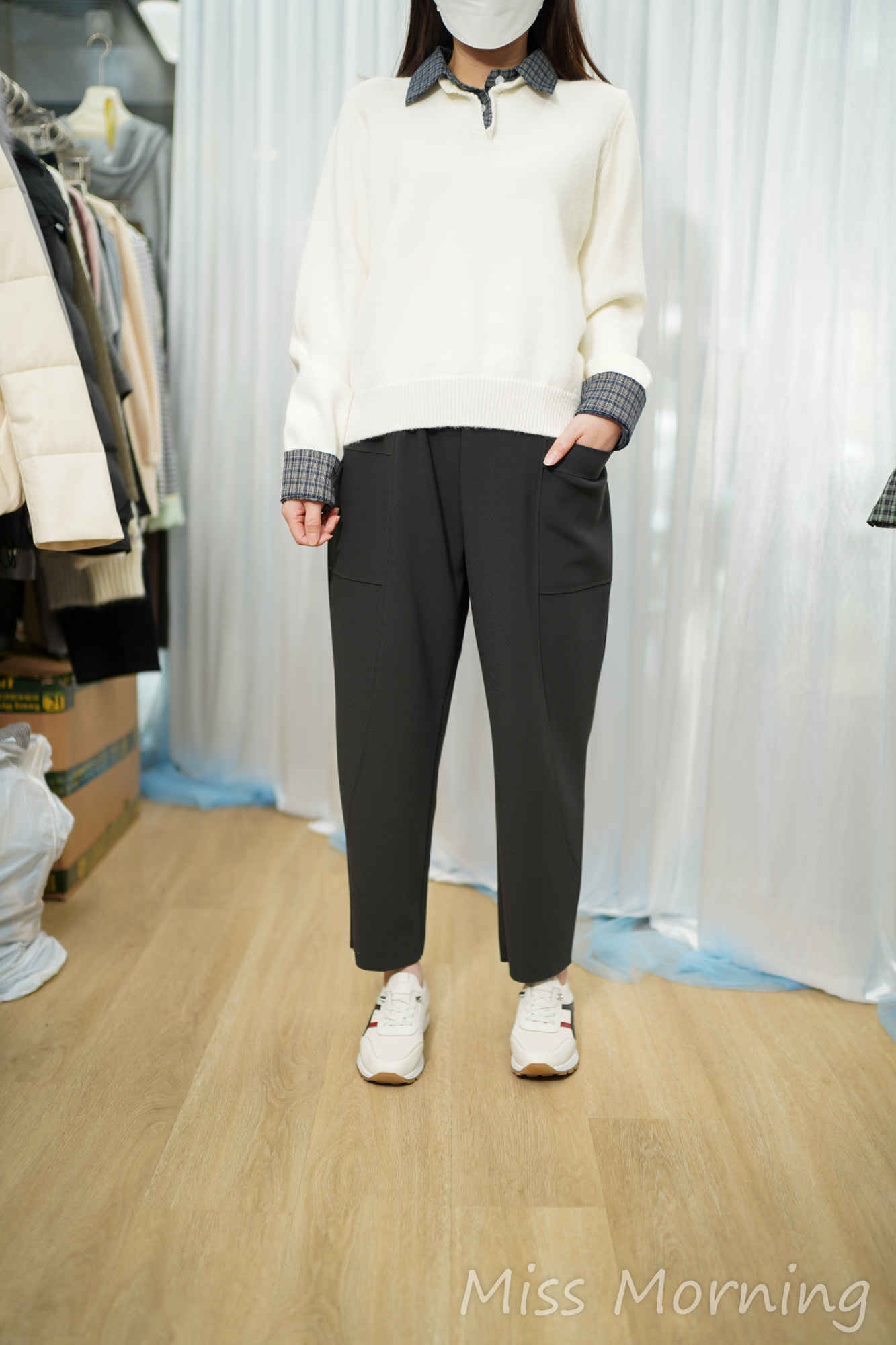 文青系假2件上衣(34059)