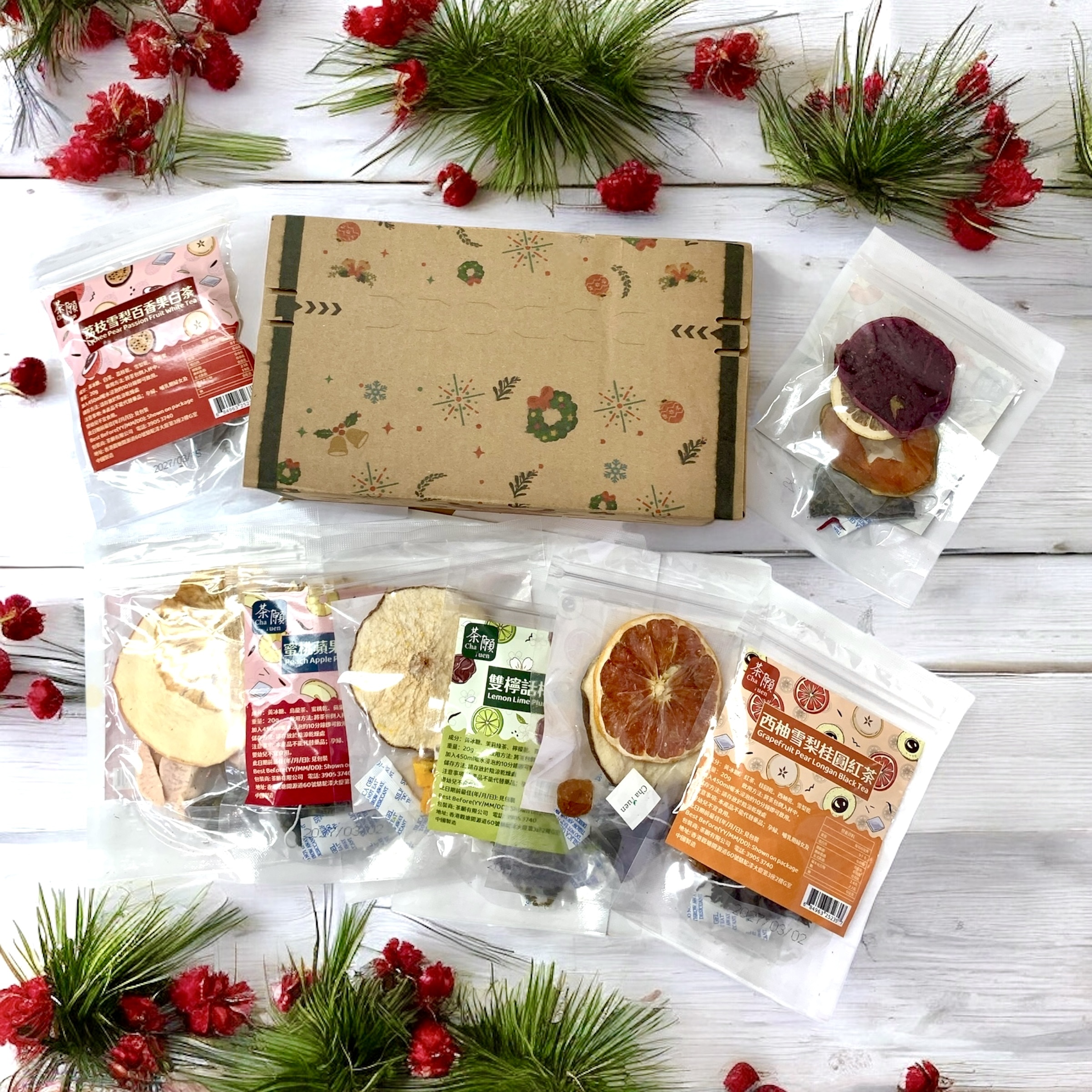 茶願 - 聖誕禮盒五 水果茶 [茶葉款] x8