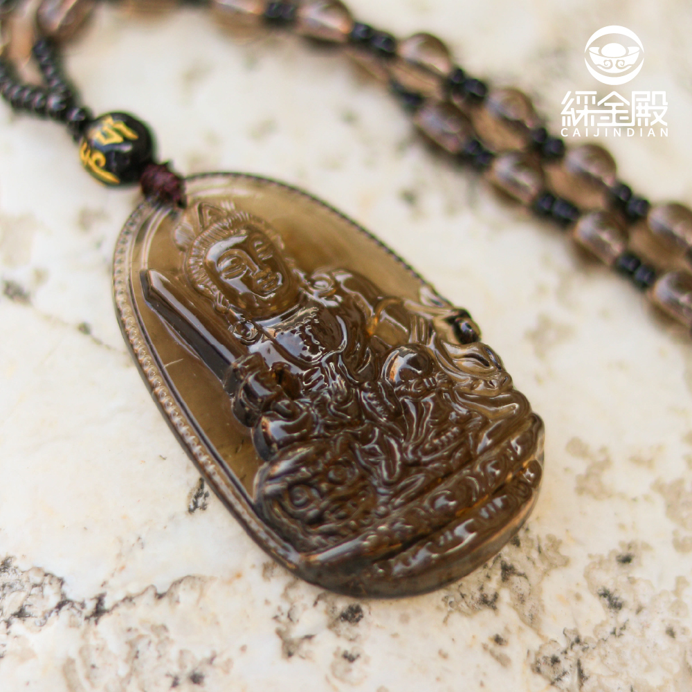 文殊菩薩冰種黑曜石本命佛項鍊｜學業事業順利｜破除煩惱｜婚姻和諧【綵金殿】