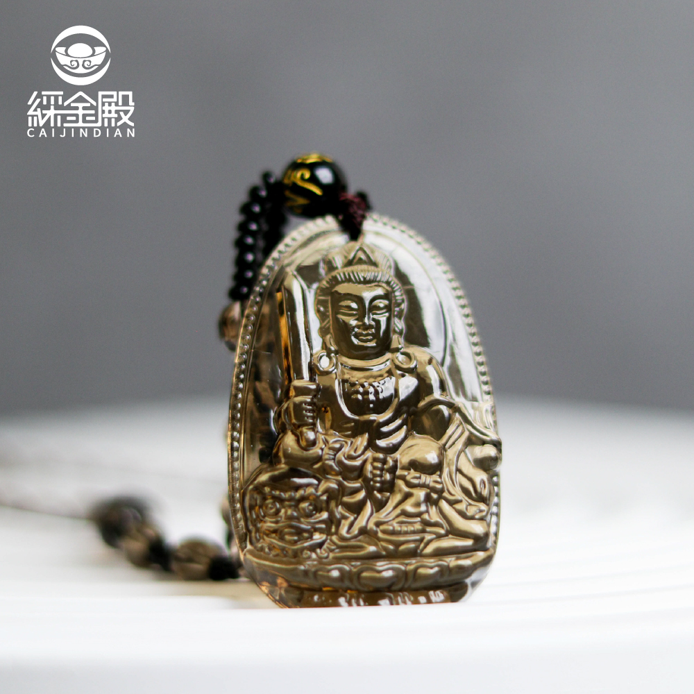 文殊菩薩冰種黑曜石本命佛項鍊｜學業事業順利｜破除煩惱｜婚姻和諧【綵金殿】