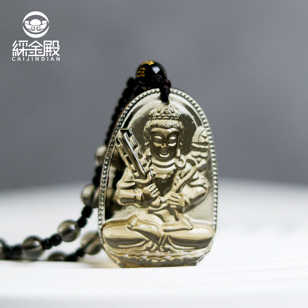 虛空藏菩薩冰種黑曜石本命佛項鍊｜避開破財｜貴人相助｜人財俱旺【綵金殿】