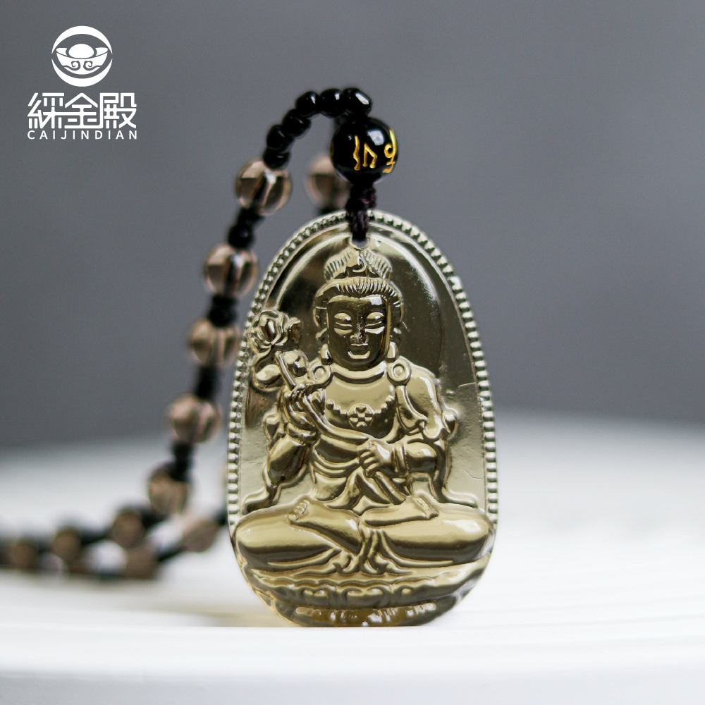 大勢至菩薩冰種黑曜石本命佛項鍊｜智慧之光｜一帆風順｜聚財守財【綵金殿】