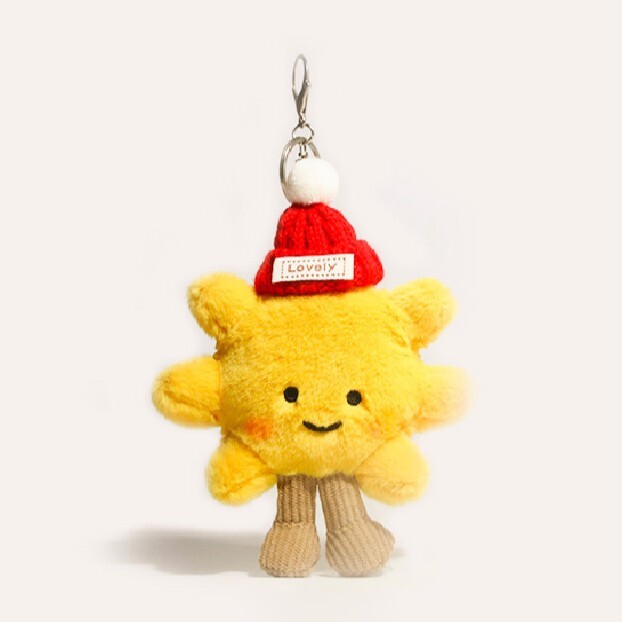 《6450》微笑太陽毛絨吊飾