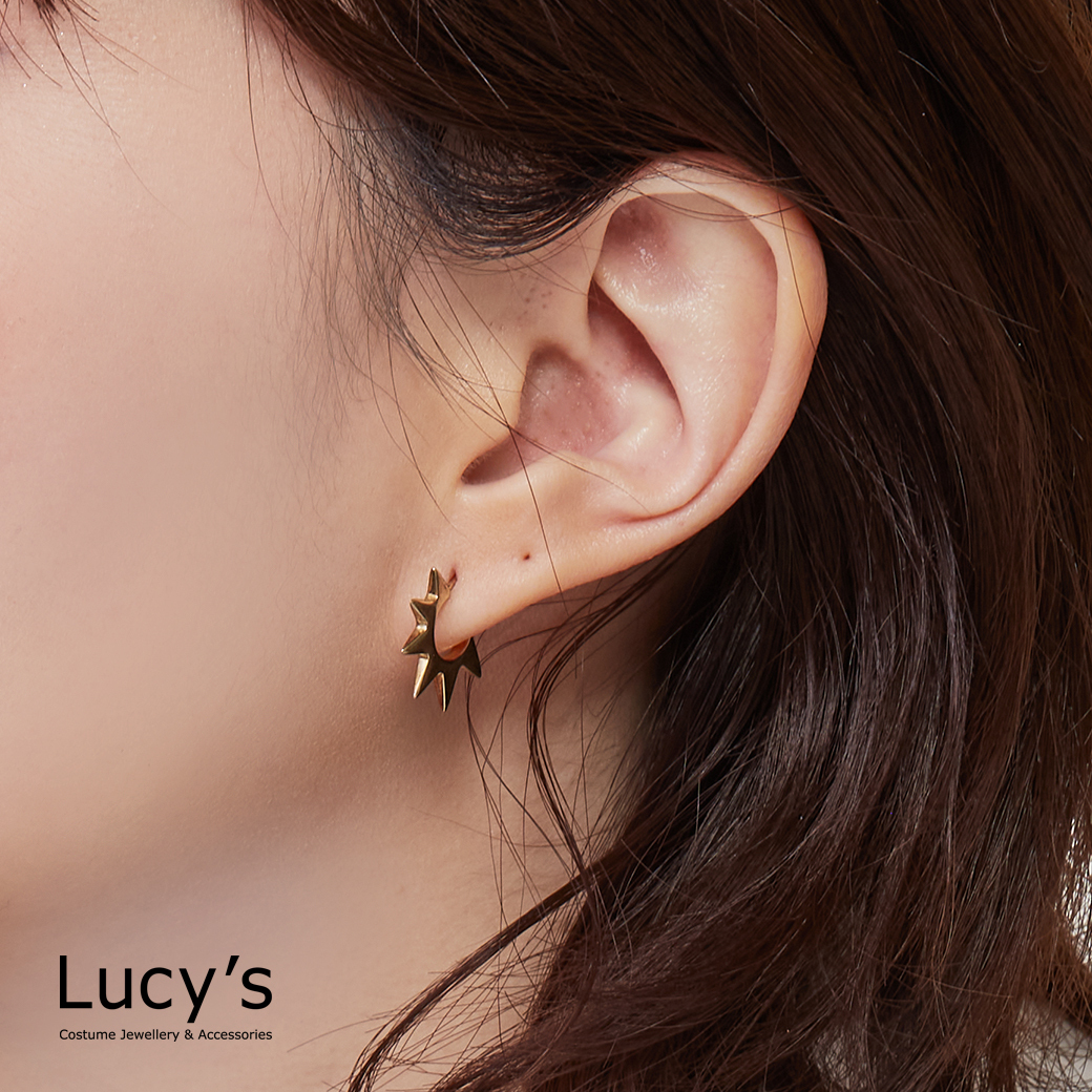 925純銀 烈日 耳環 (二色) (82493/71269)