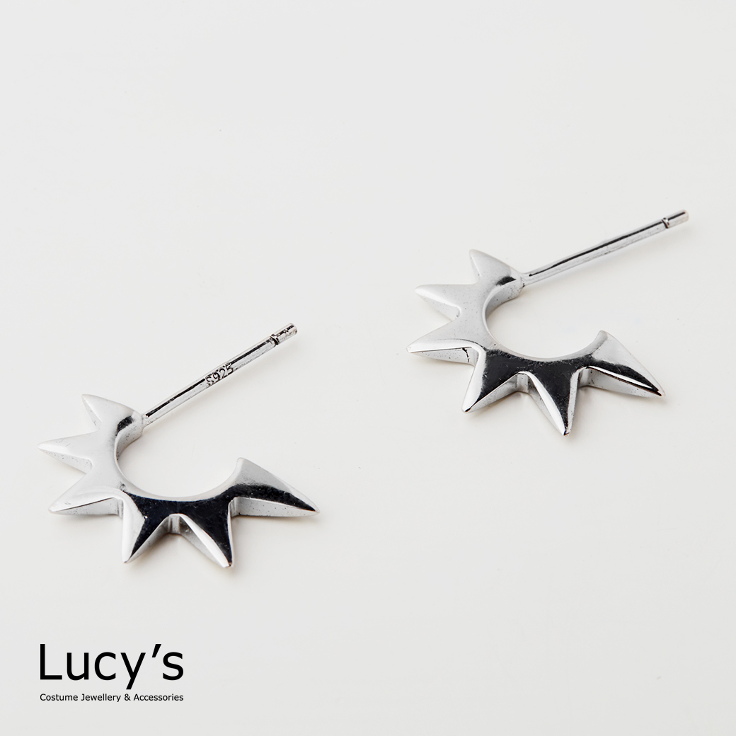 925純銀 烈日 耳環 (二色) (82493/71269)