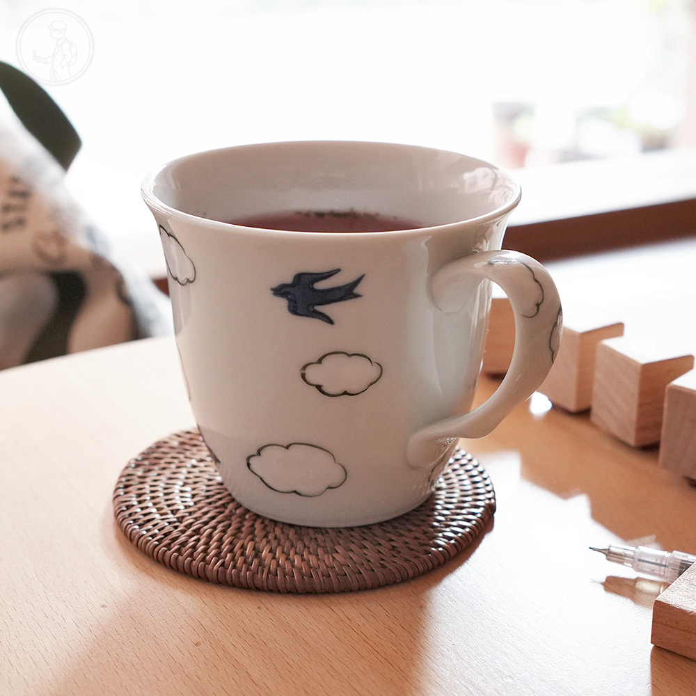 有田燒 手繪飛燕系列 馬克杯 230ml