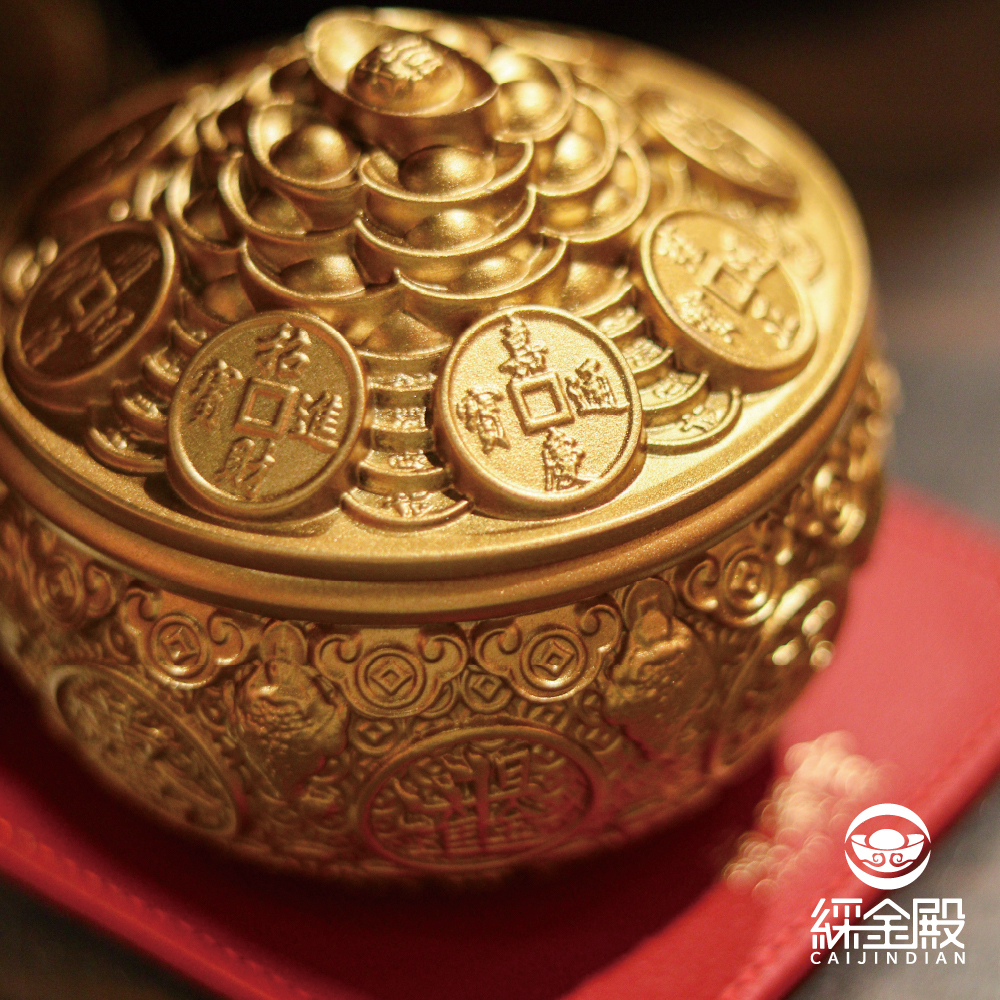 綵金殿】八方來財金蟾黃銅聚寶盆｜過爐加持｜擺件｜招財聚財｜贈鎮瀾宮