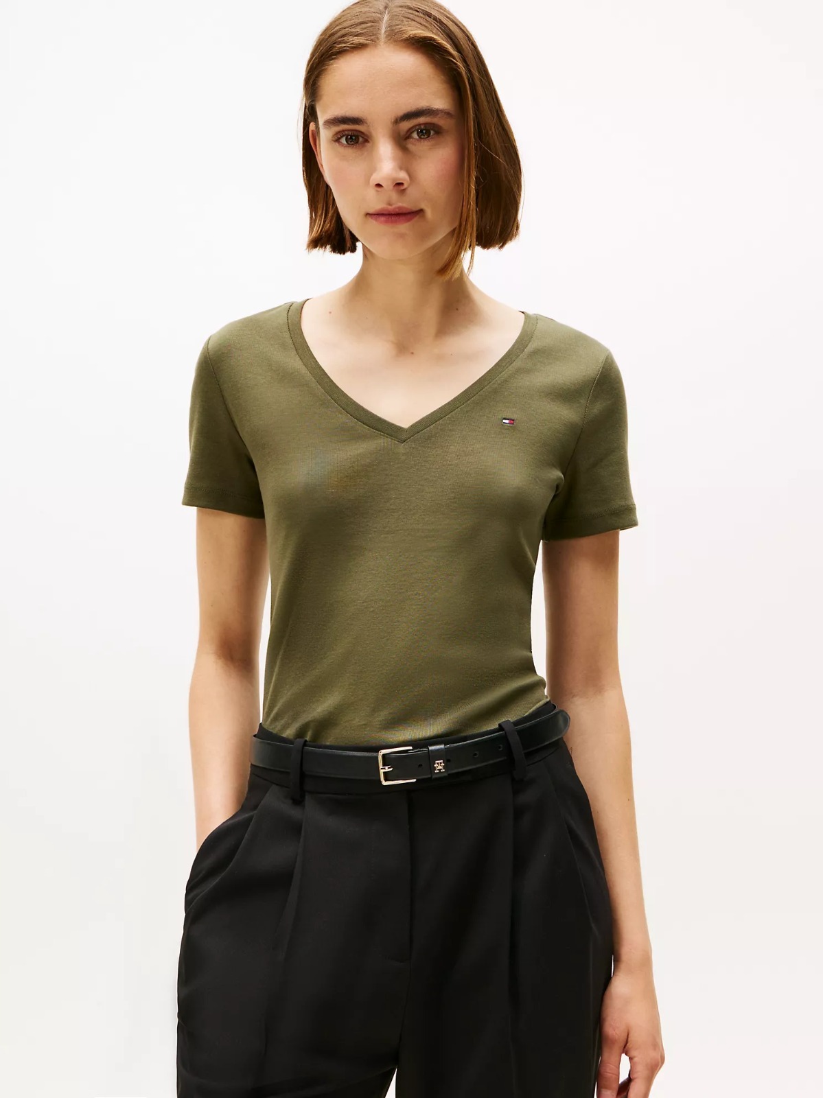 【現貨】Tommy Hilfiger LL121151 女裝V領短袖上衣