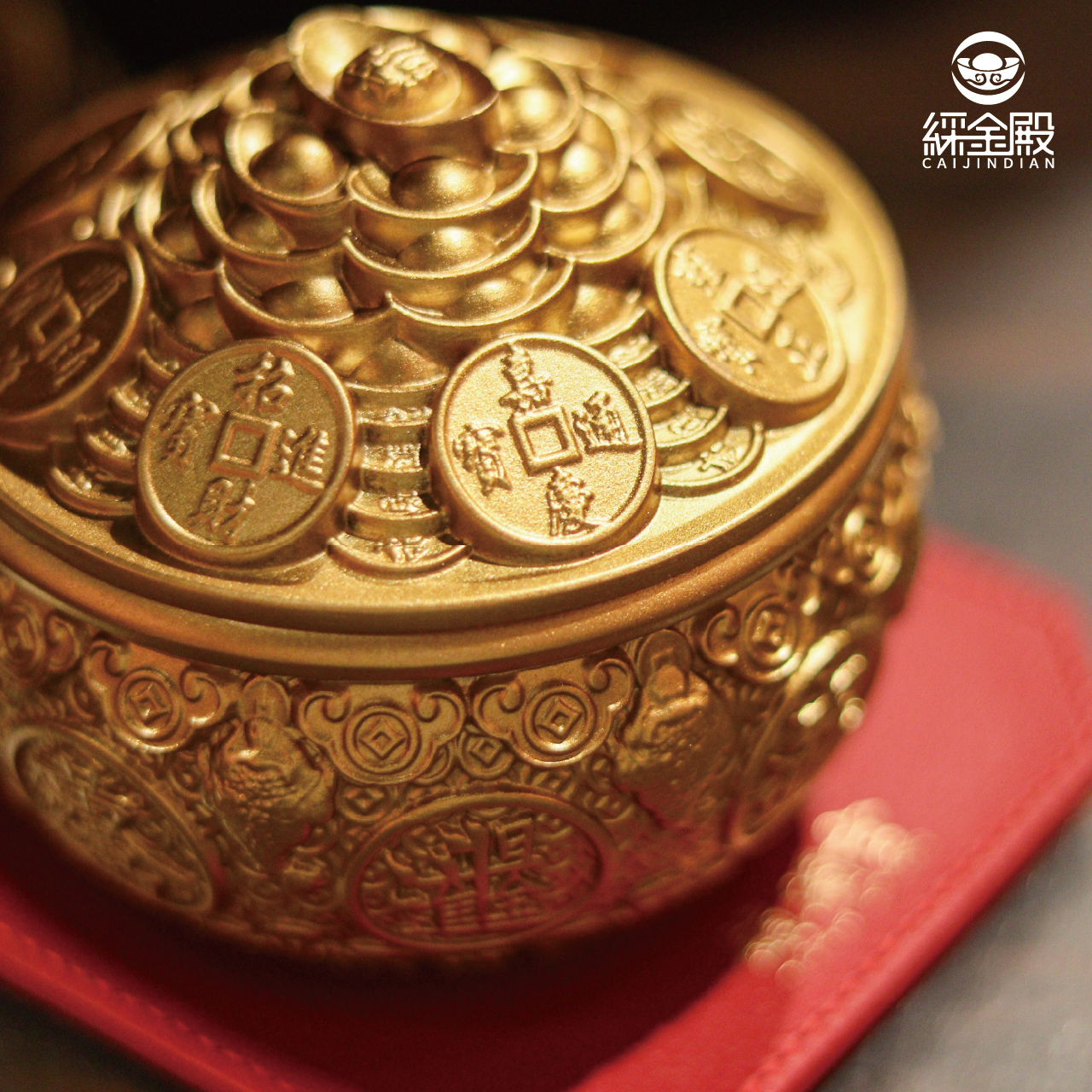 綵金殿】八方來財金蟾黃銅聚寶盆｜過爐加持｜擺件｜招財聚財｜贈鎮瀾宮