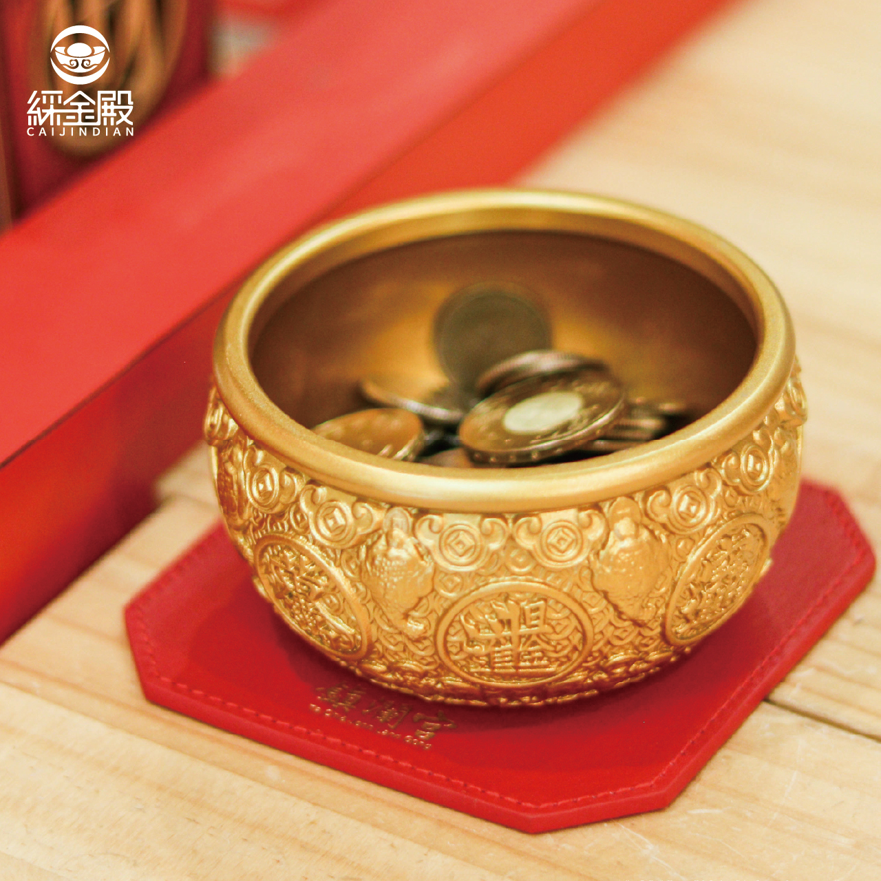 綵金殿】八方來財金蟾黃銅聚寶盆｜過爐加持｜擺件｜招財聚財｜贈鎮瀾宮