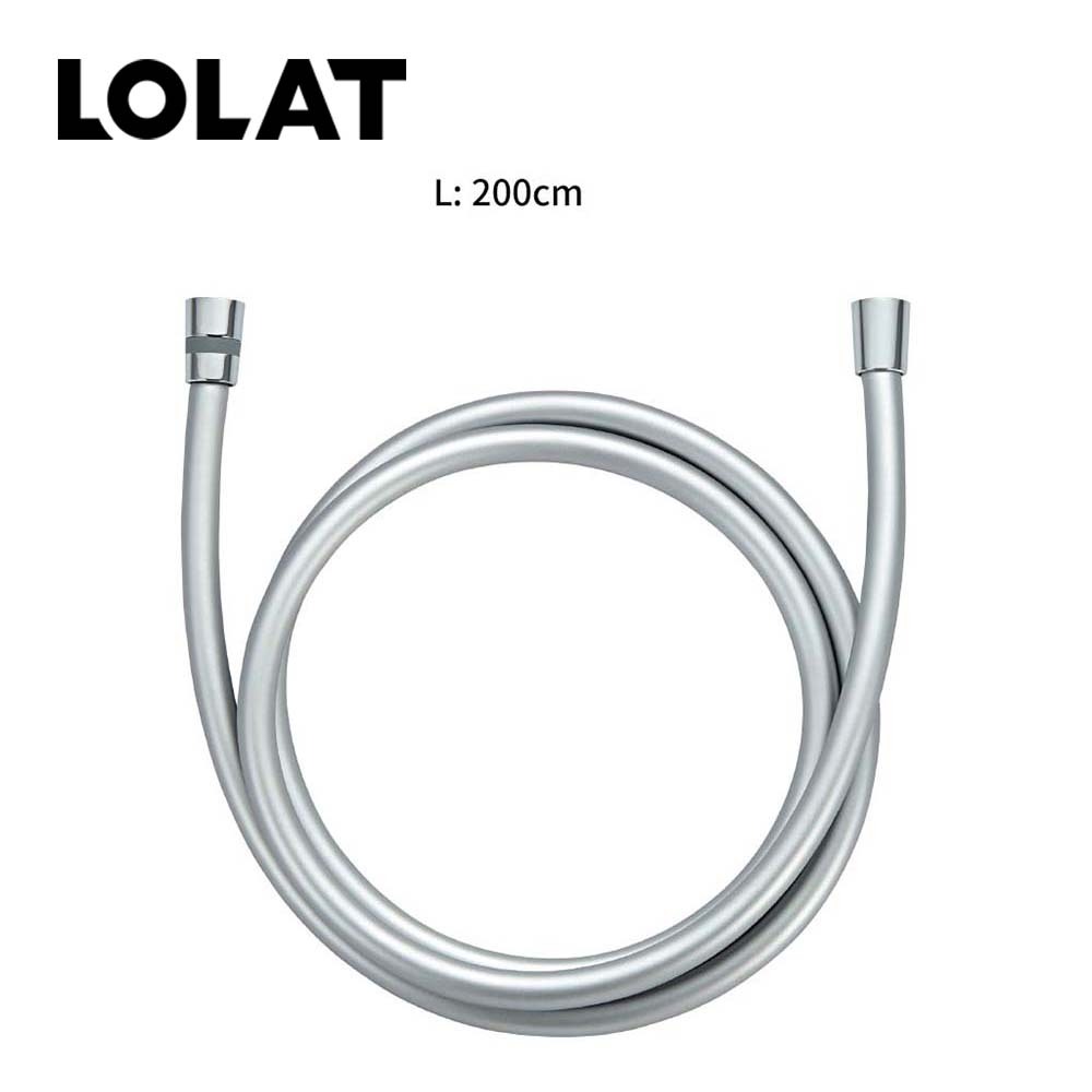LOLAT矽膠淋浴軟管-霧鉻OP233SV