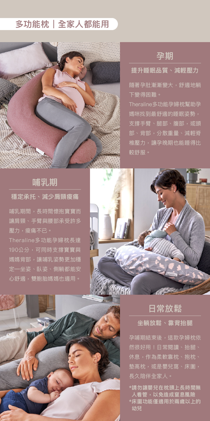 Theraline 多功能竹纖維孕婦枕