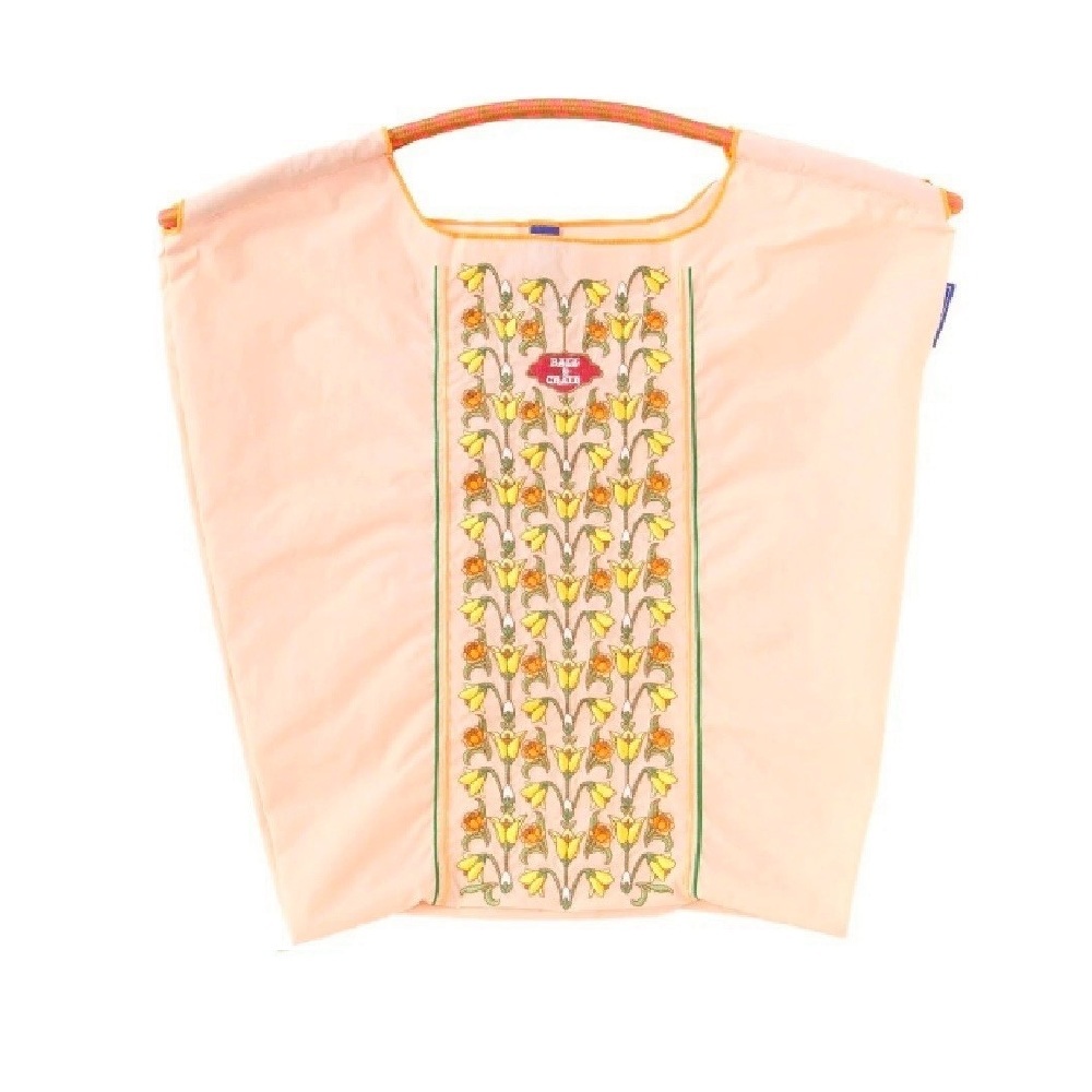 Ball＆Chain 刺繡環保購物袋 M號 - 淺褐 (30107032)