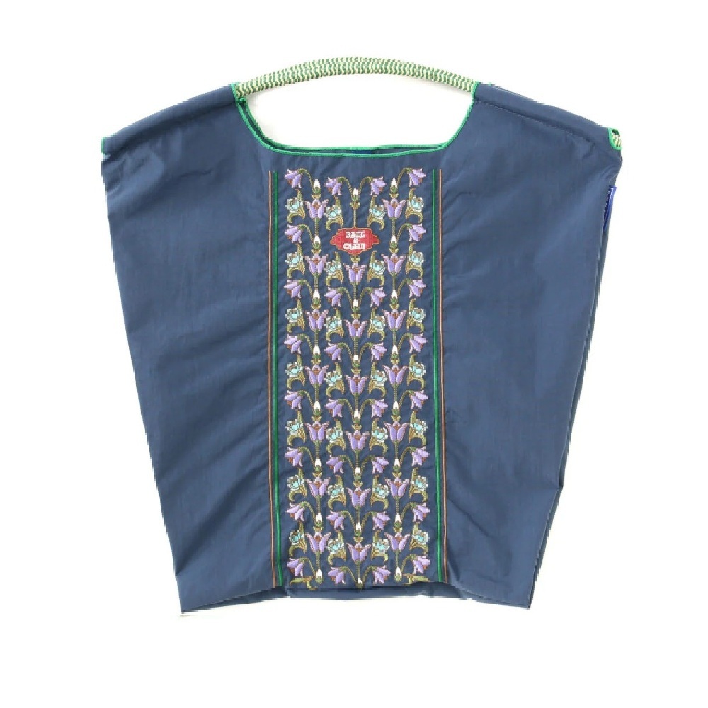 Ball＆Chain 刺繡環保購物袋 M號 - 海軍藍 (30107032)