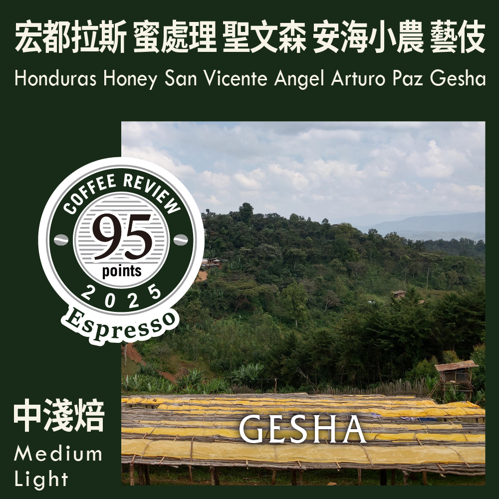 CR95-宏都拉斯 蜜處理 聖文森 安海小農 藝伎  Espresso Review