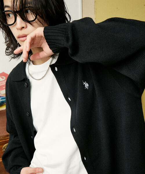 日本🇯🇵連線 U.S. POLO ASSN. X PUBLUX 刺繡排釦針織開襟衫 POLO衫 針織 針織衫 長袖 刺繡 開襟衫 外套 外搭 4色(任買兩件711免運)/預購