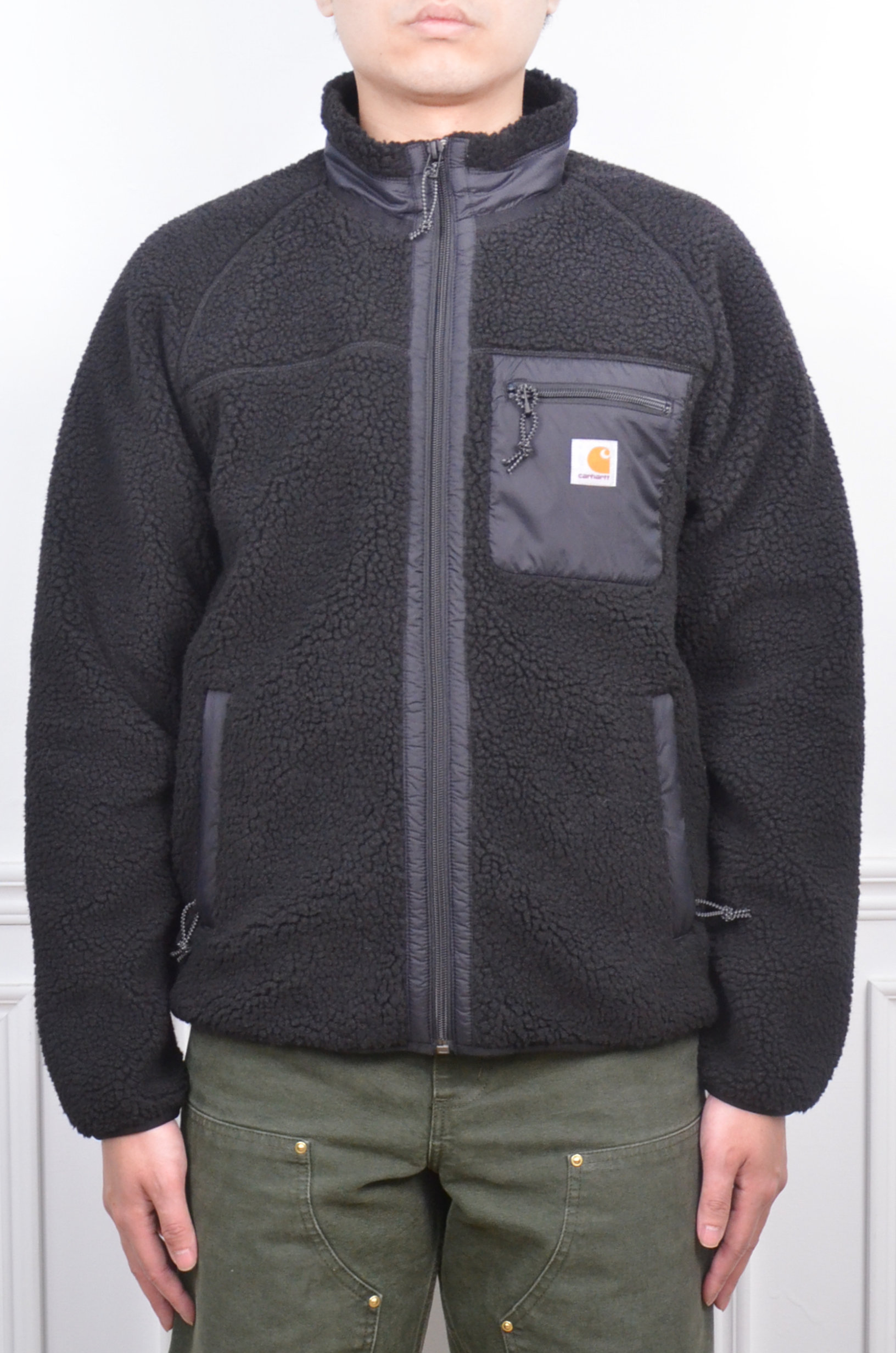 Carhartt Wip 羊羔絨立領保暖外套-黑【I035696-00EXX】