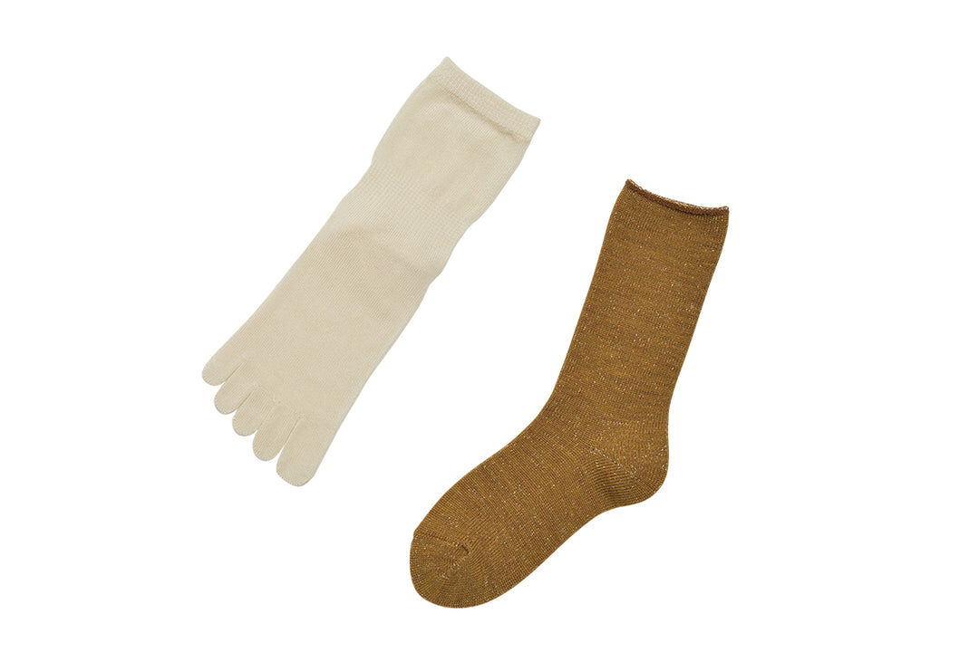 memeri 桑蠶絲羊毛襪套組