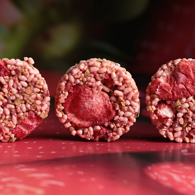 草莓巧克力脆米菓6入禮盒