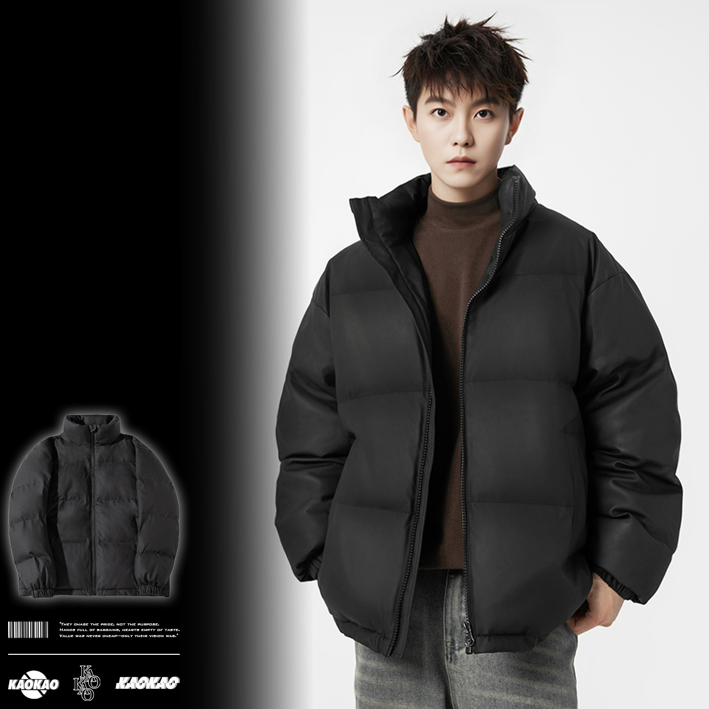 預購 NATURE 美式復古 PU皮 短版立領 麵包外套