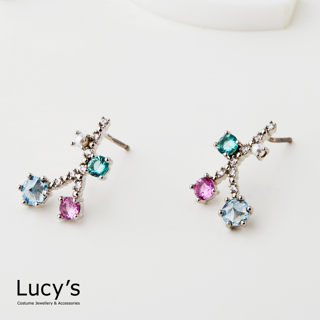 彩點連線 耳環 (二色) (113966/113967)