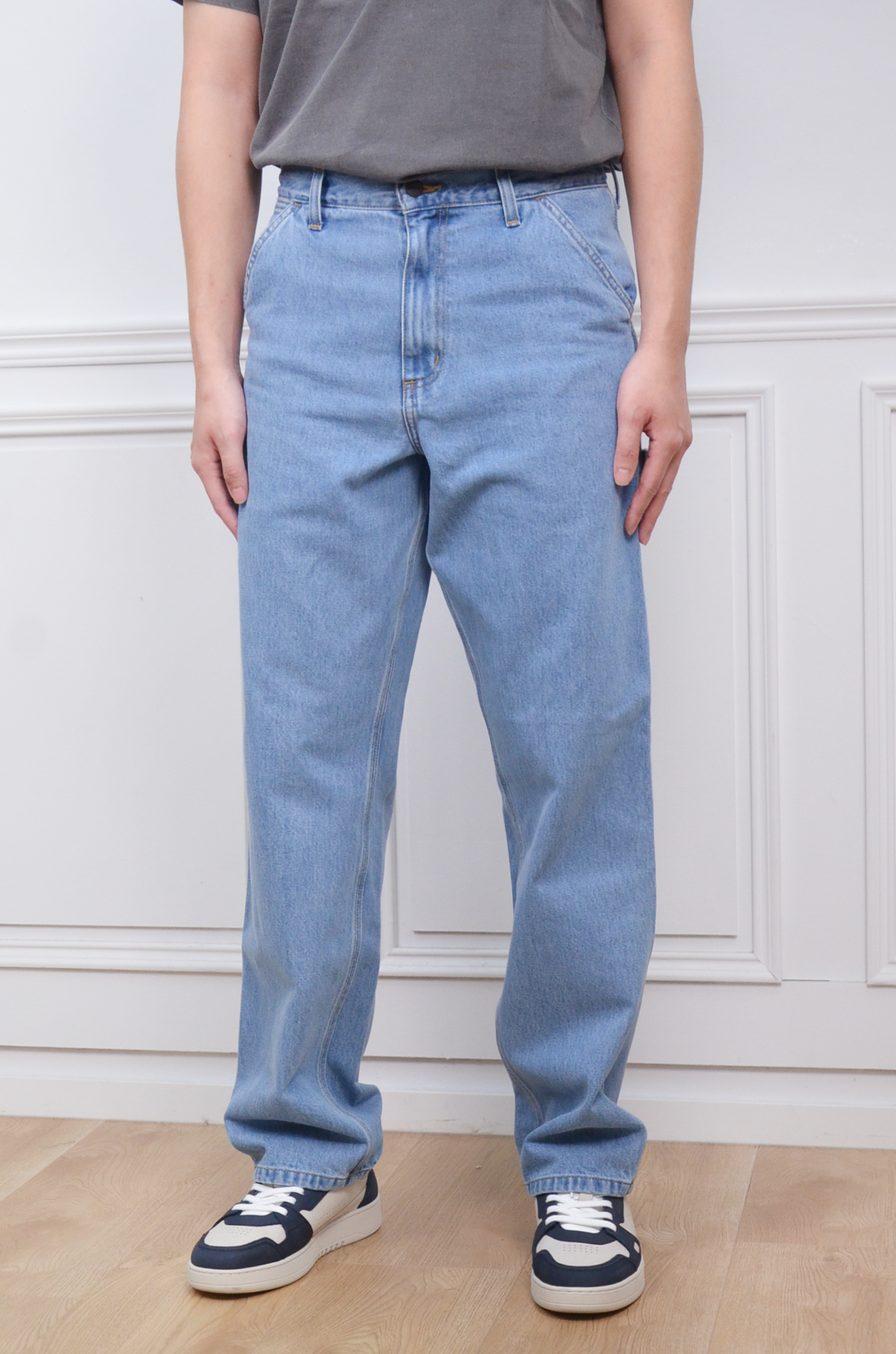 Carhartt Wip Single Knee Pants 長褲-淺藍【i0320240112】