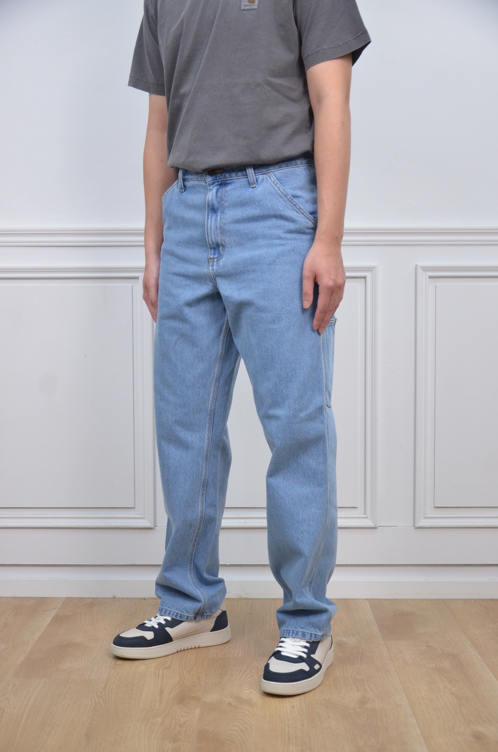 Carhartt Wip Single Knee Pants 長褲-淺藍【i0320240112】