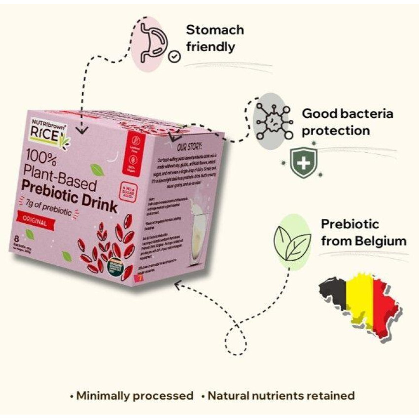 NBR 即溶糙米 (原味/無糖) (含菊粉和益生菌), 35g x 8 bags