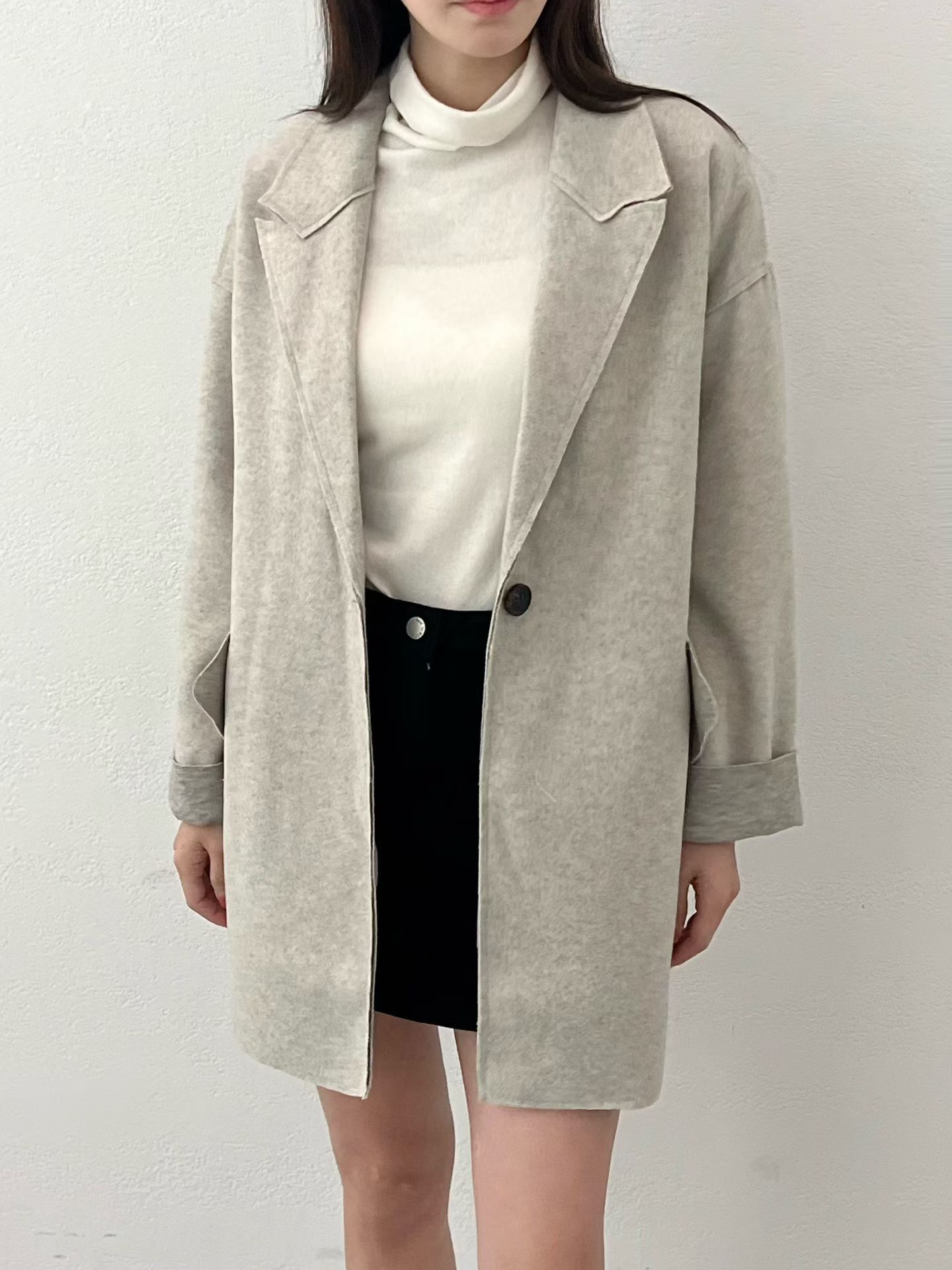 SU5356 寬版西裝長外套