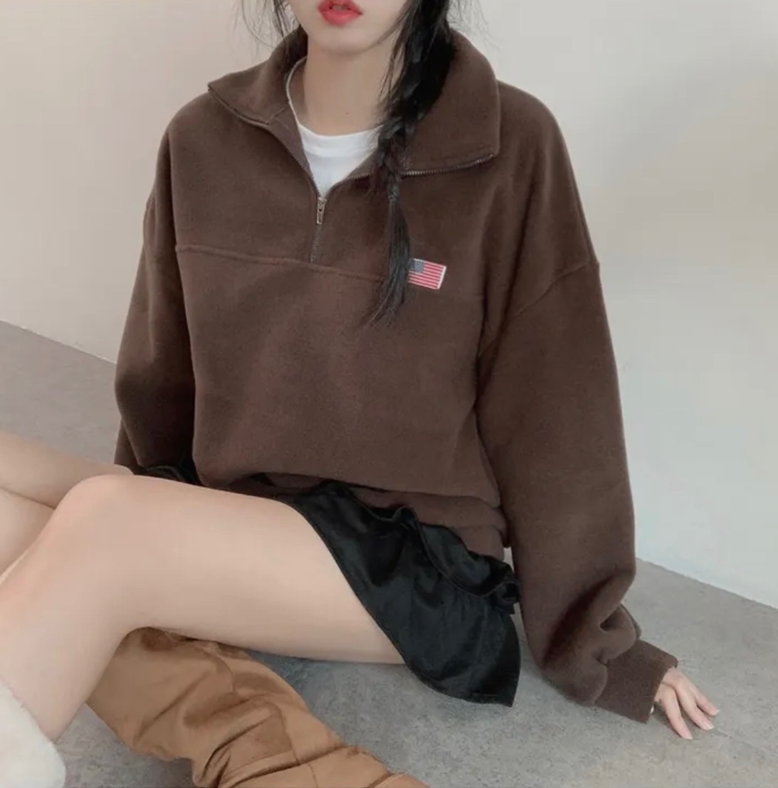 【優惠預訂】韓國FLEECE HALF ZIP-UP（5色）