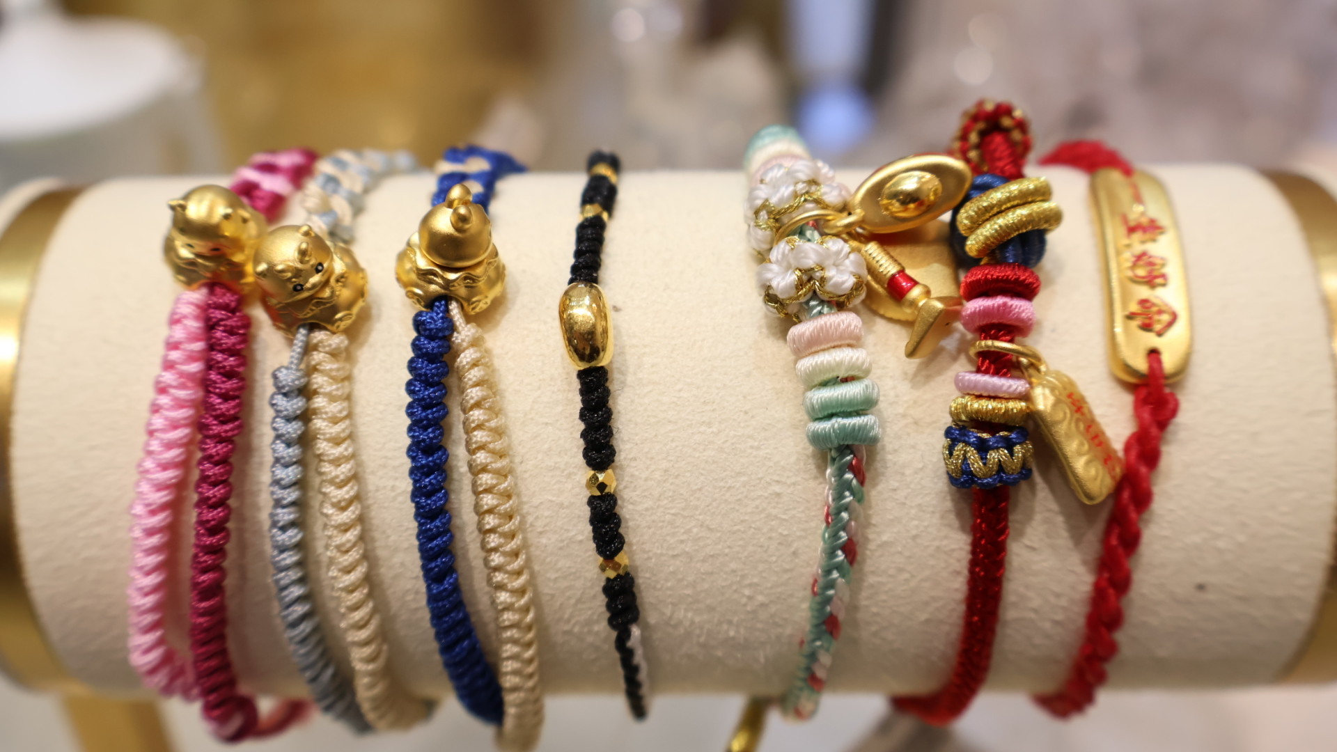 小金飾繩編紅繩｜多款